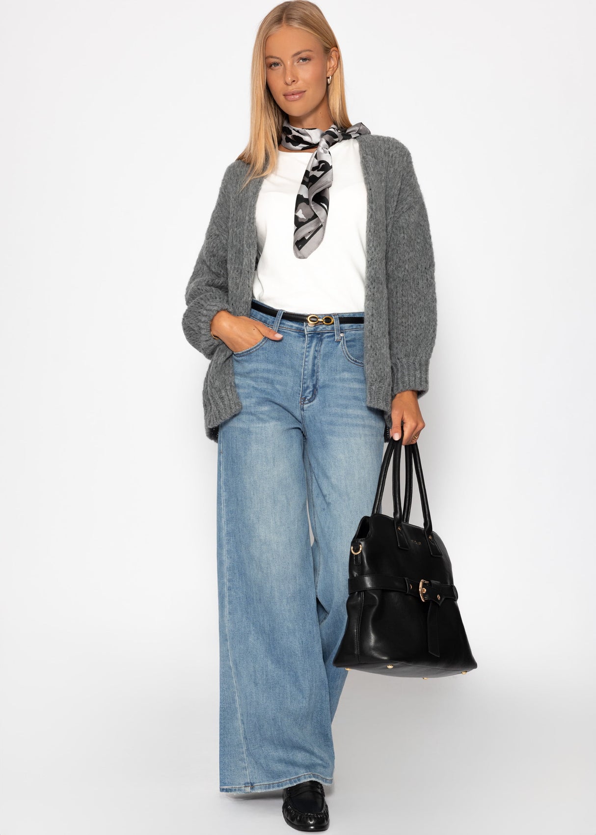 Oversize cardigan - dark gray