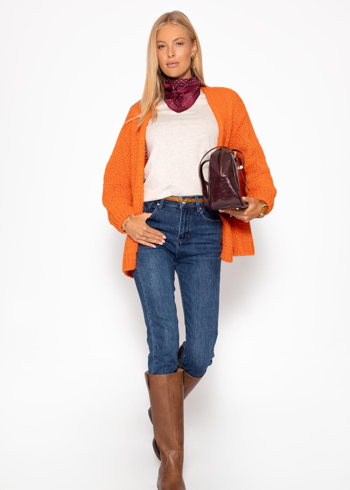 Oversize Cardigan - orange