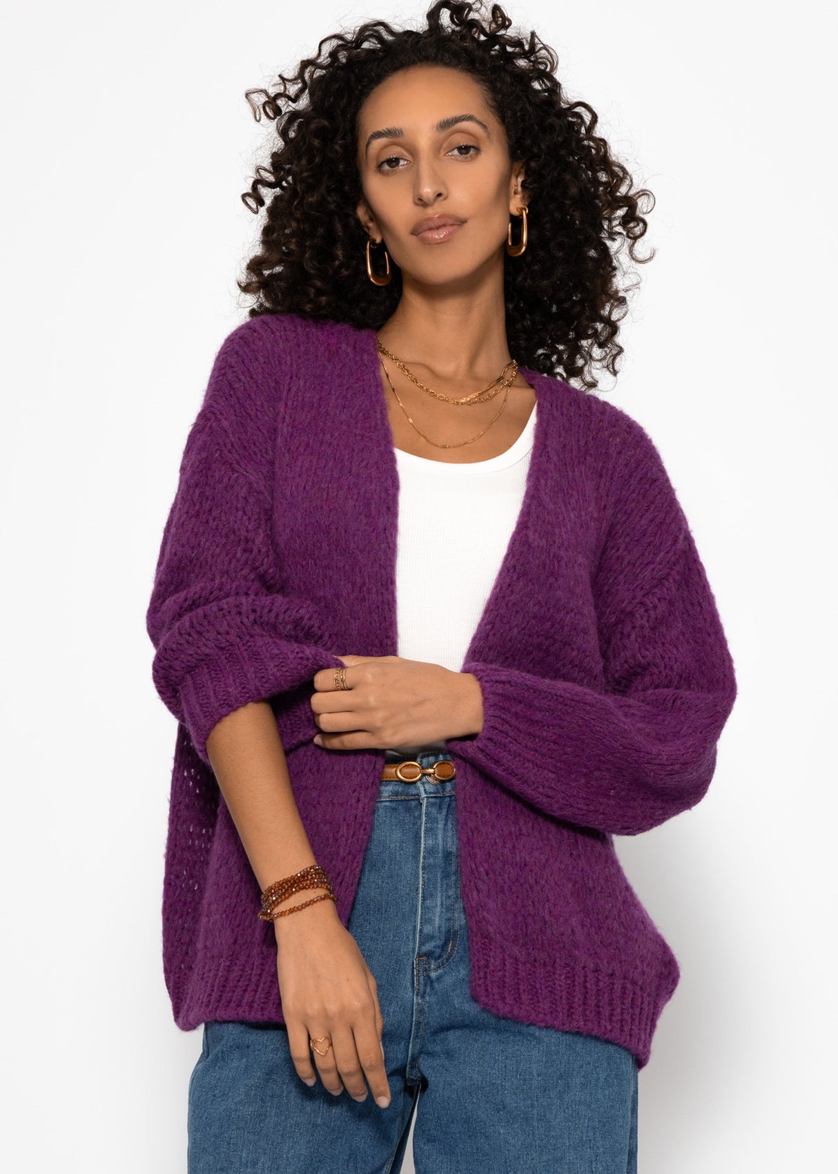 Oversize cardigan - plum
