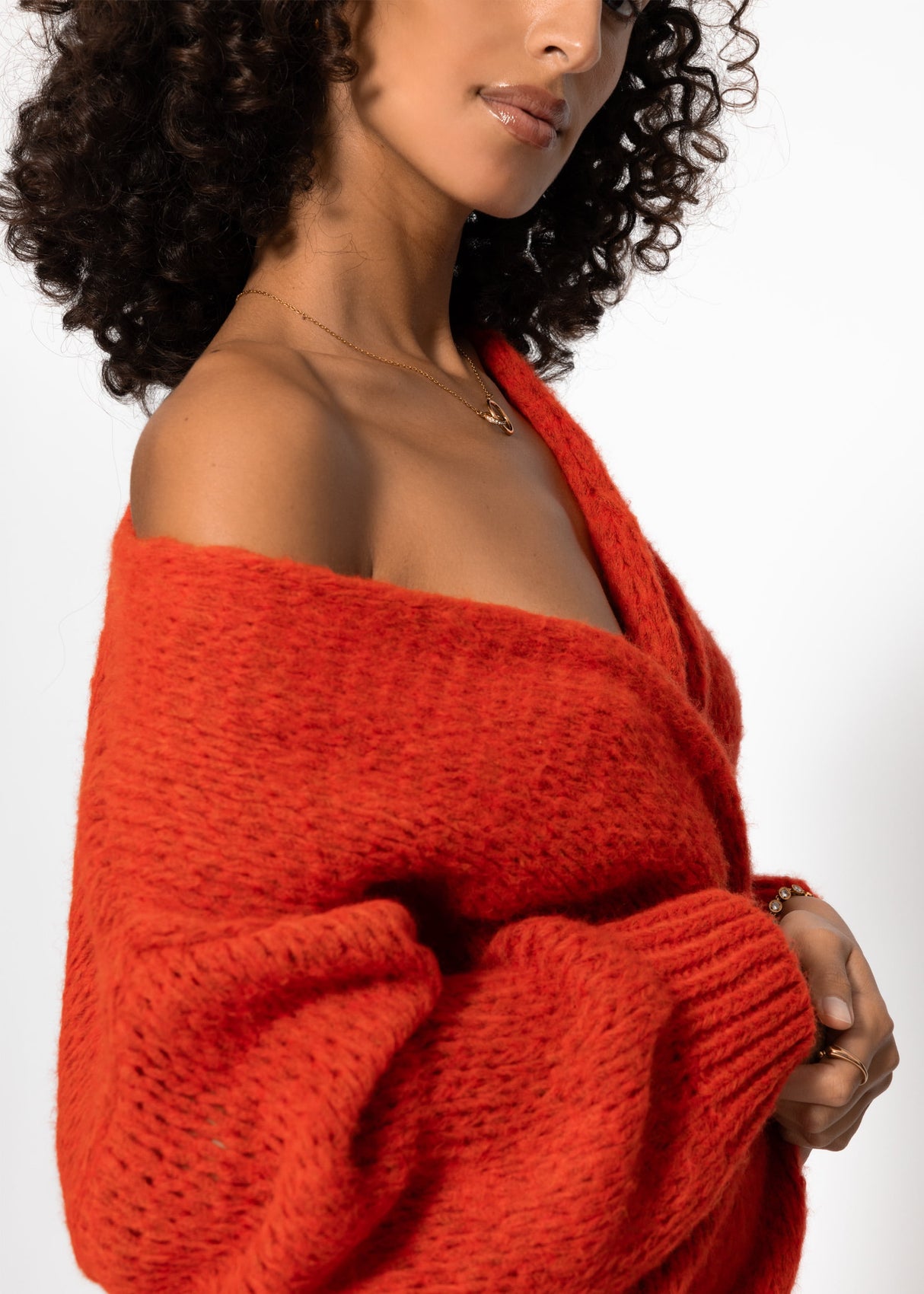 Oversize cardigan - red