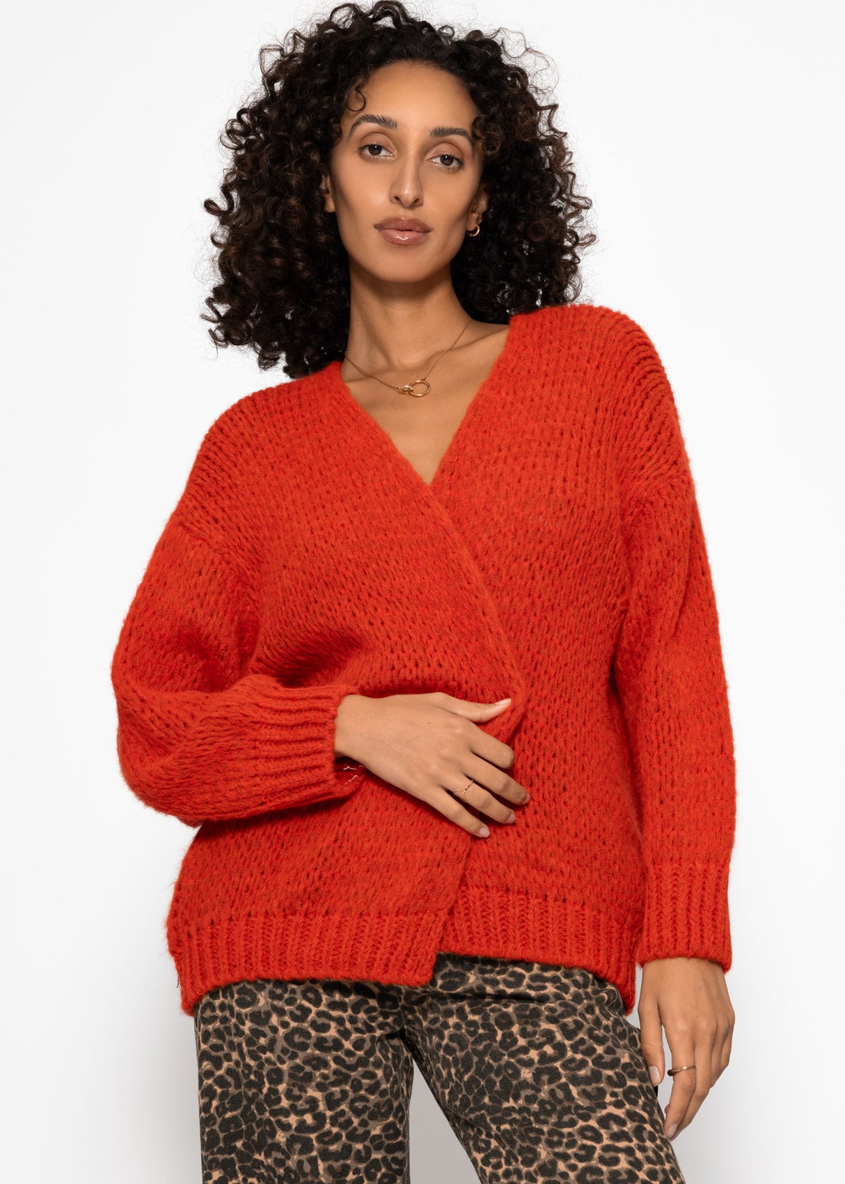 Oversize cardigan - red
