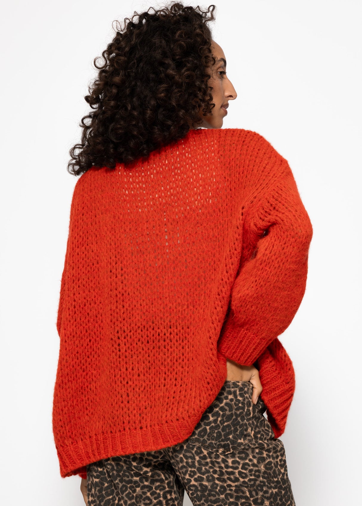 Oversize cardigan - red