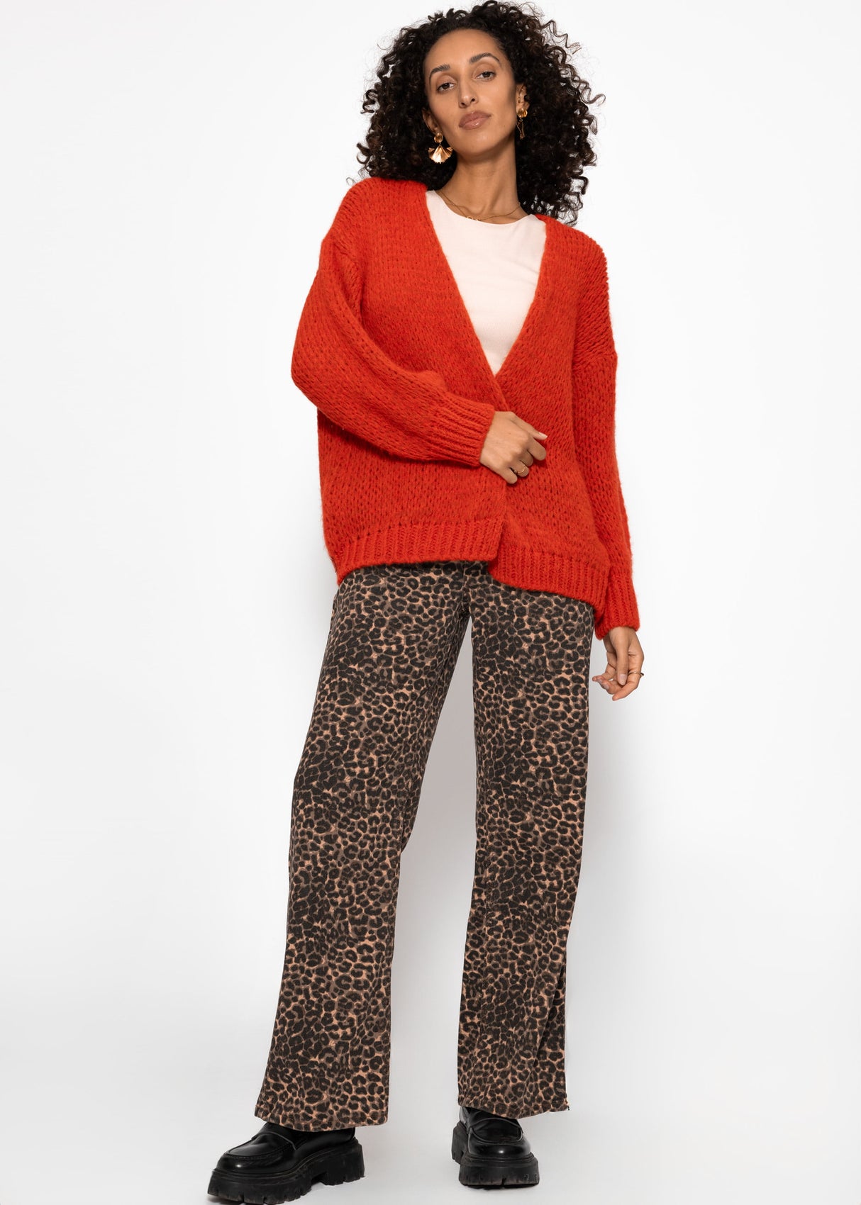 Oversize cardigan - red