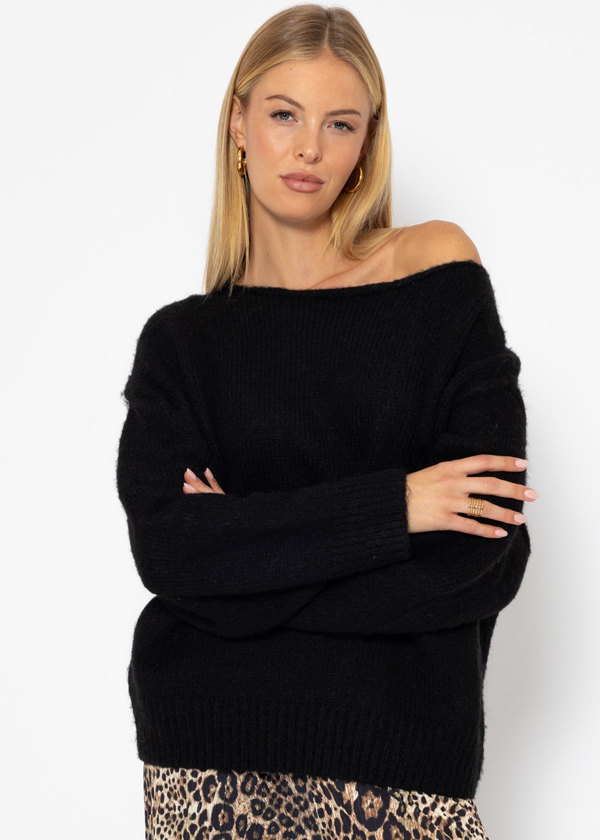 Oversized sweater - black
