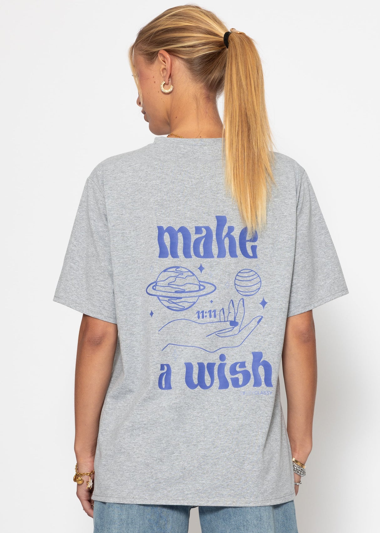 Oversize T -shirt with print - gray