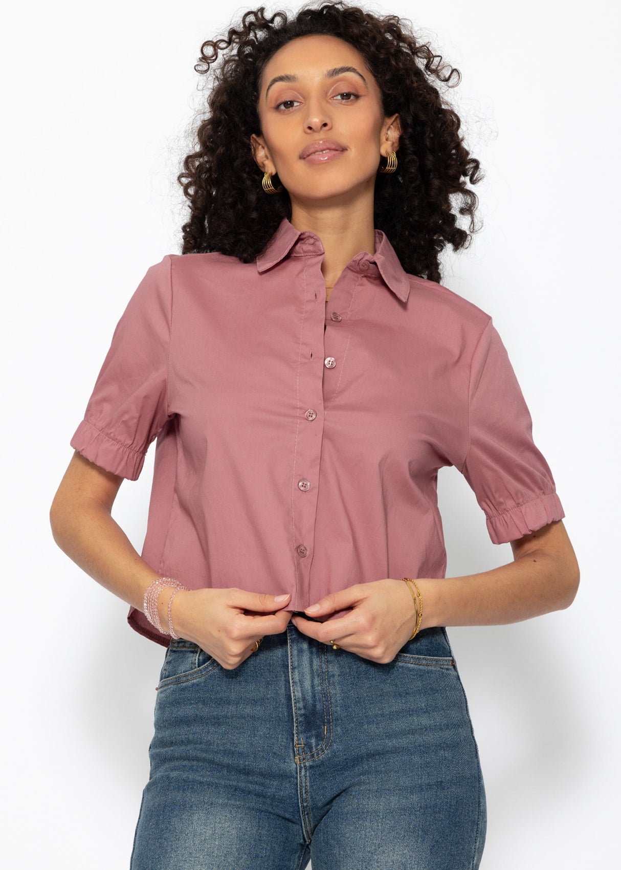 Poplin blouse - old pink