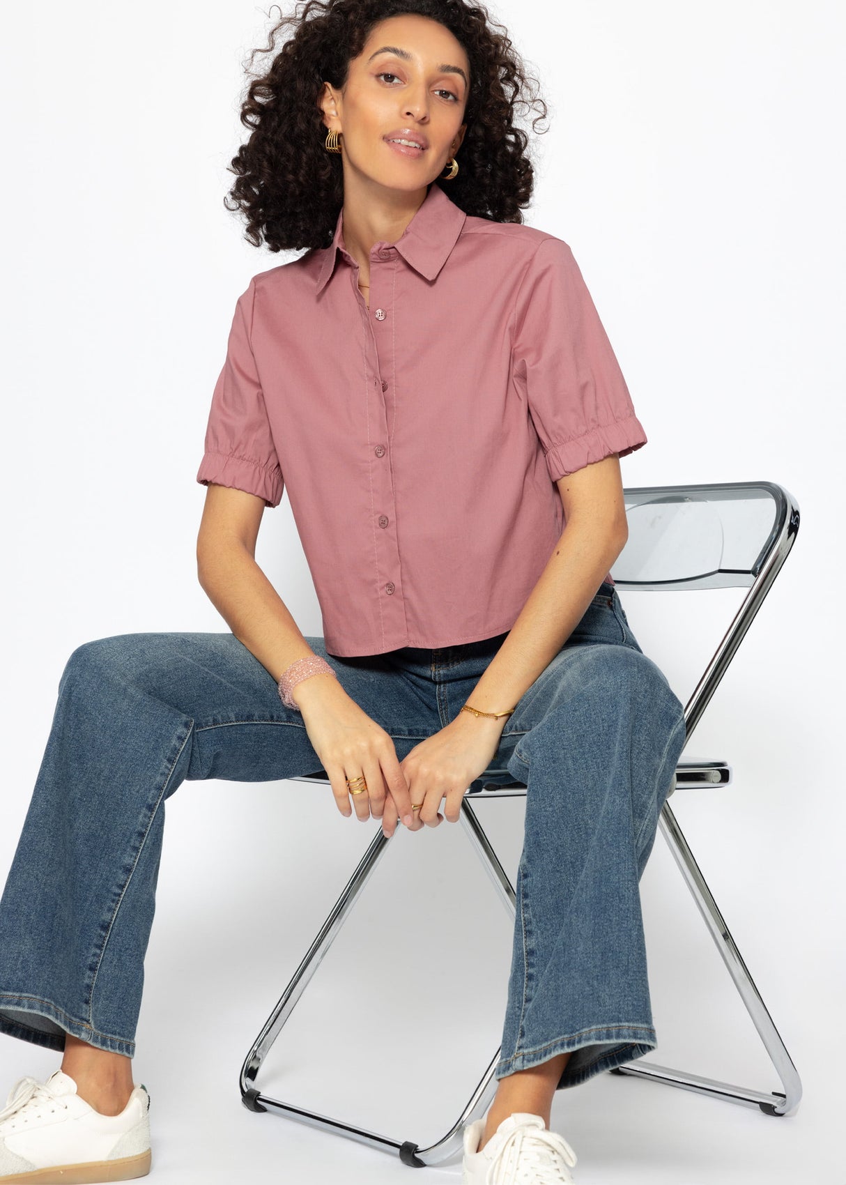 Poplin blouse - old pink