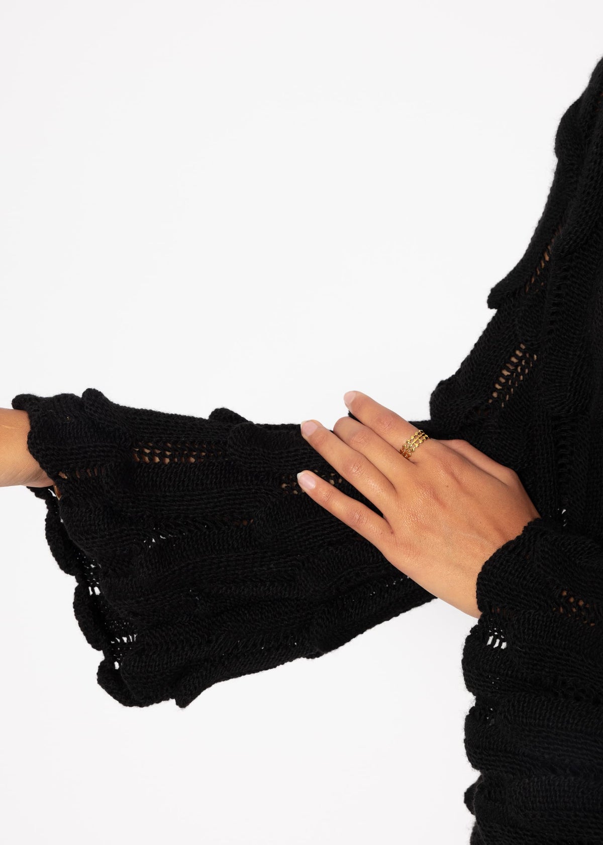 Patterned sweater - black