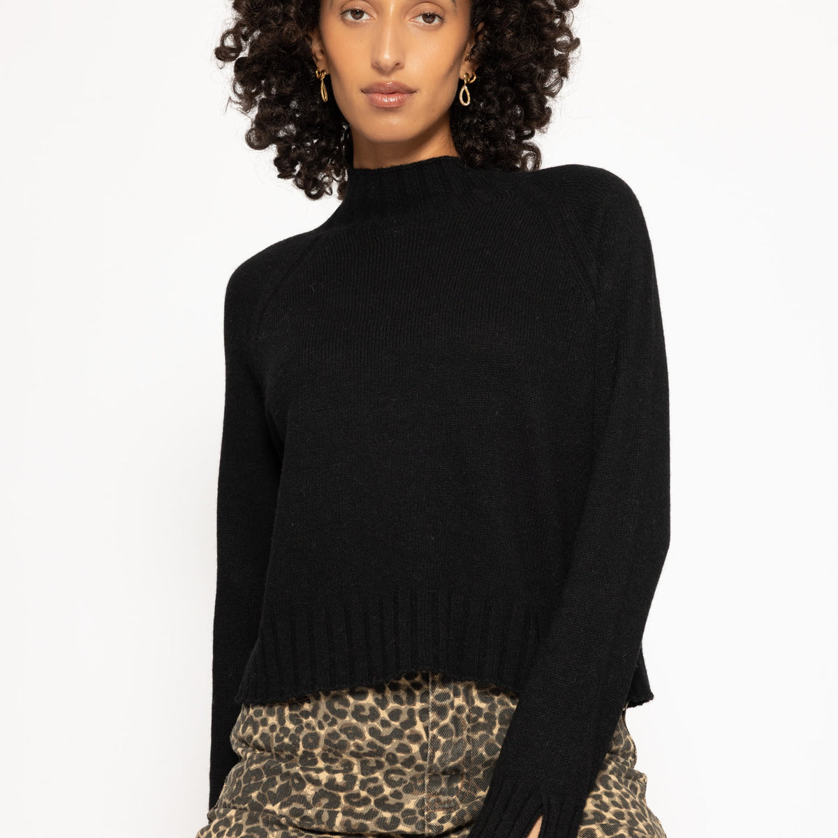 Stand-up collar sweater