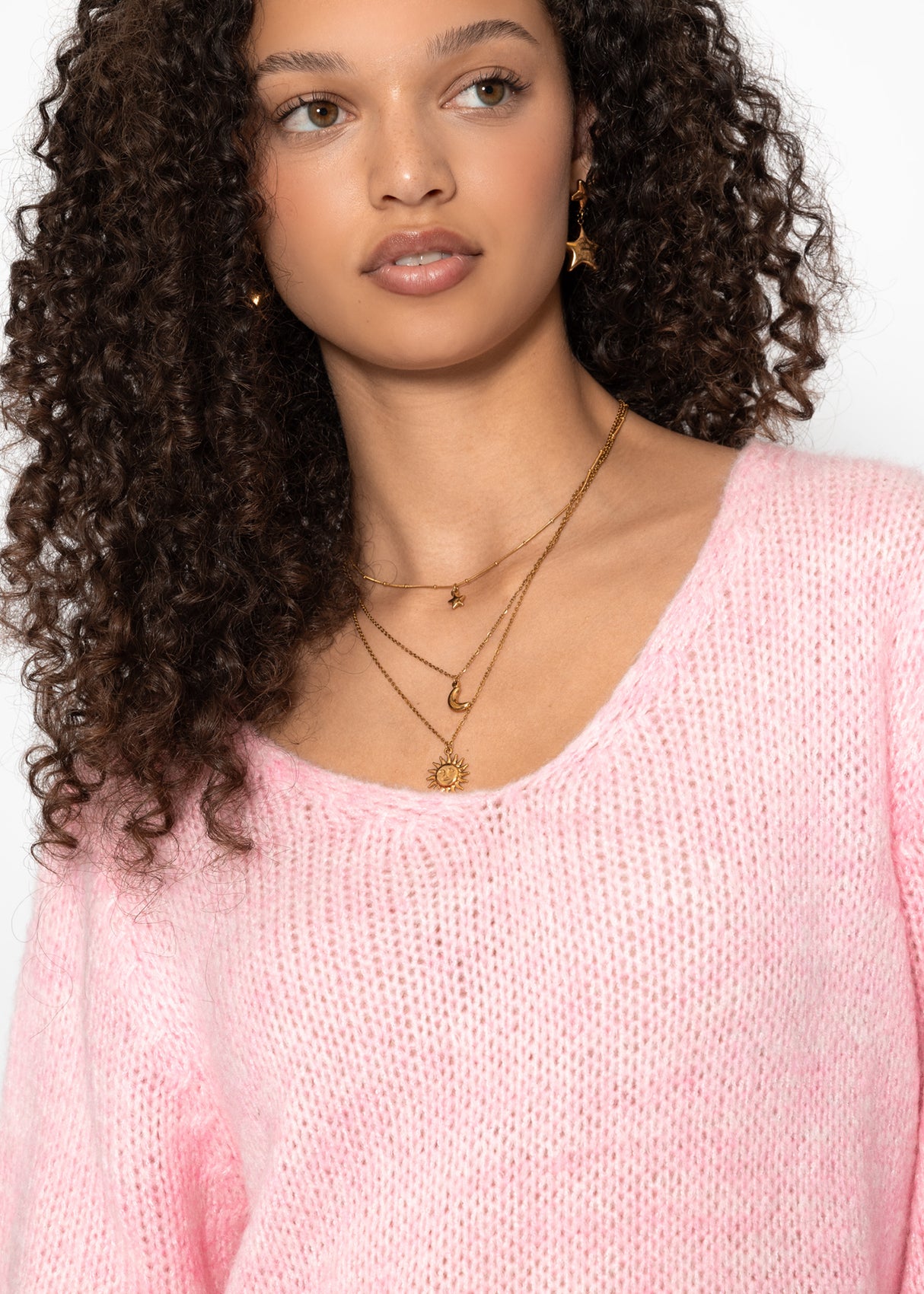 V-neck sweater - pink