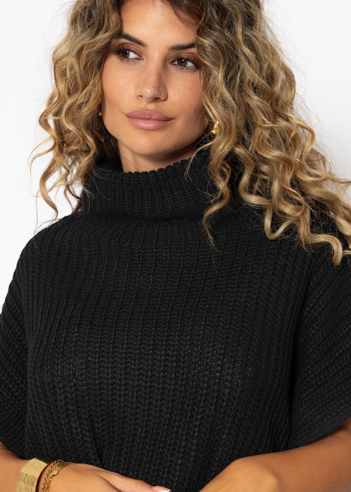 Turtleneck sweater - black