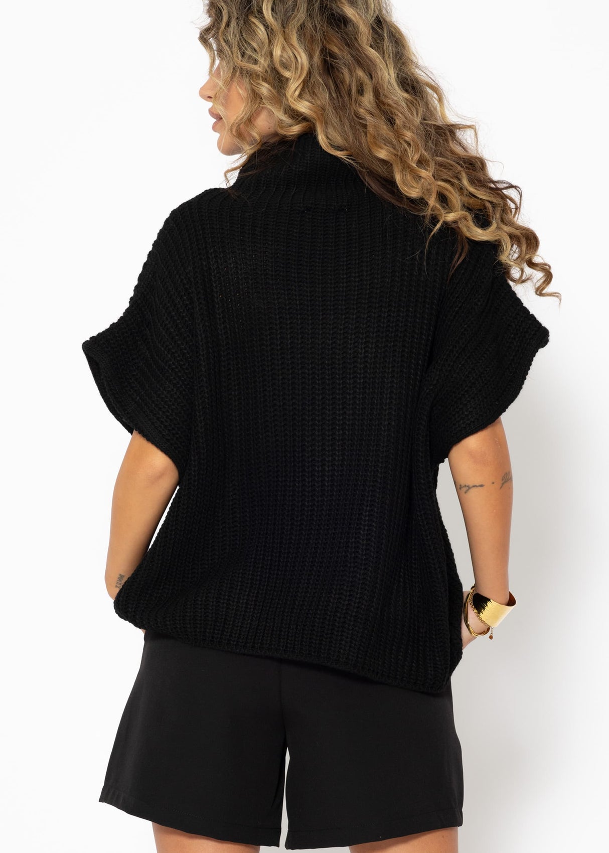 Turtleneck sweater - black