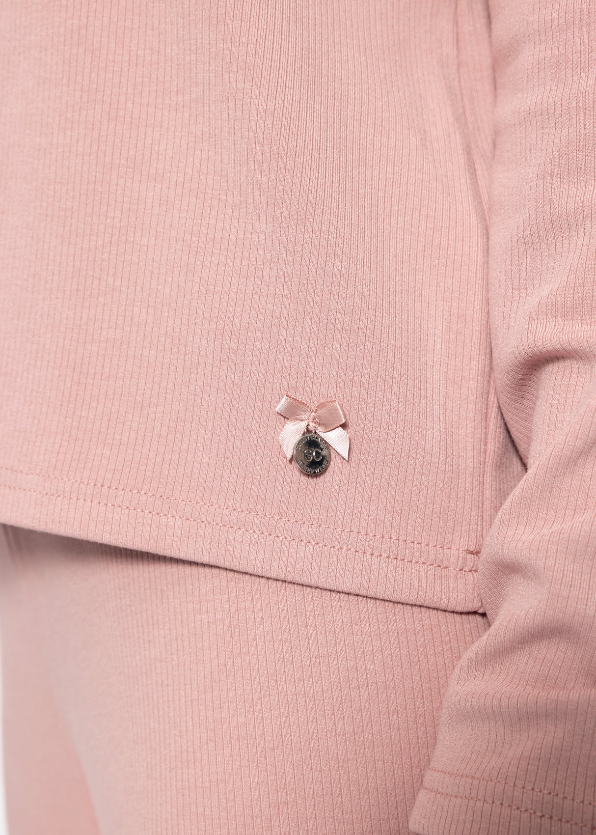 Pyjamashirt Langarm - rosa