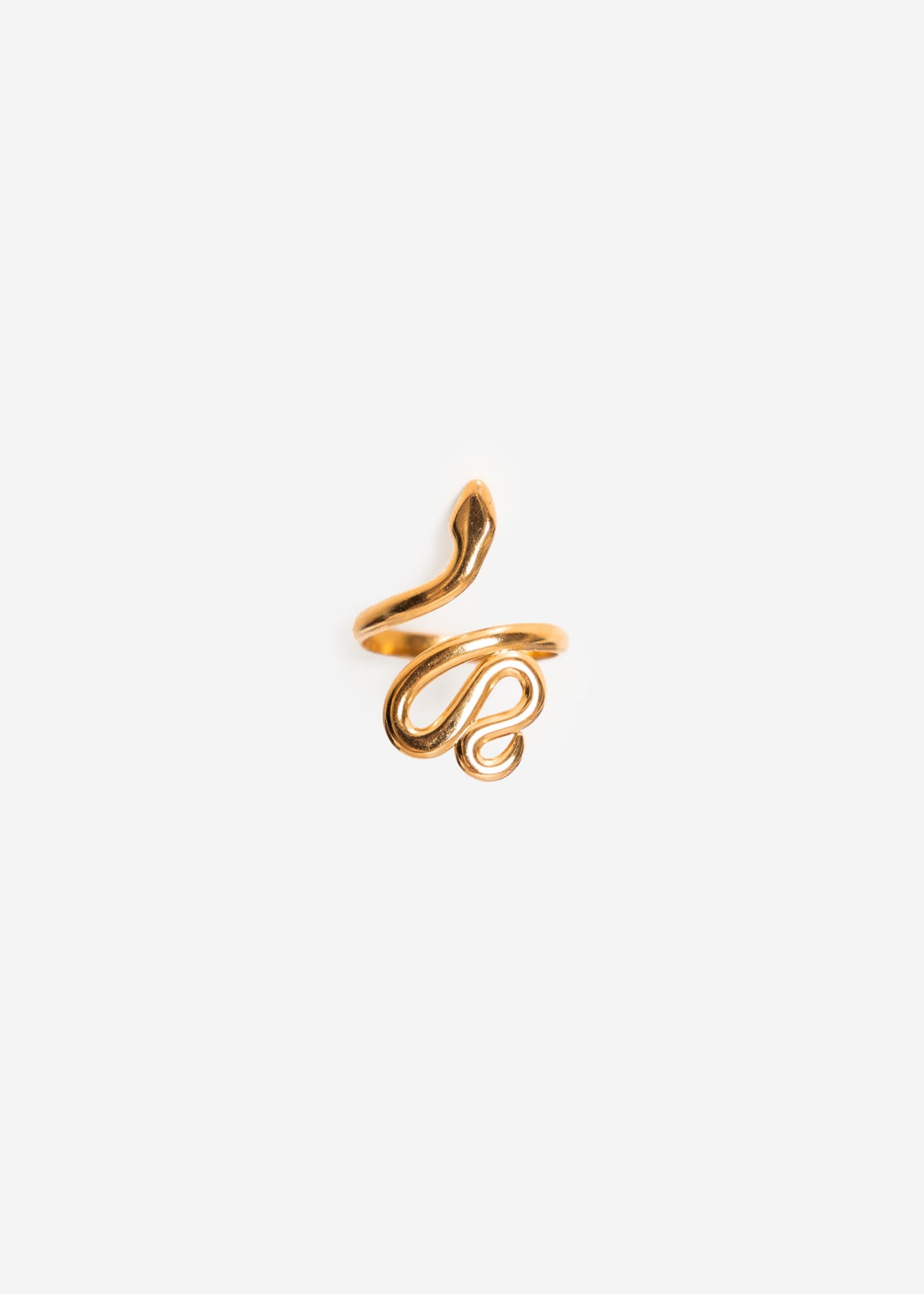Snake-shaped ring - gold