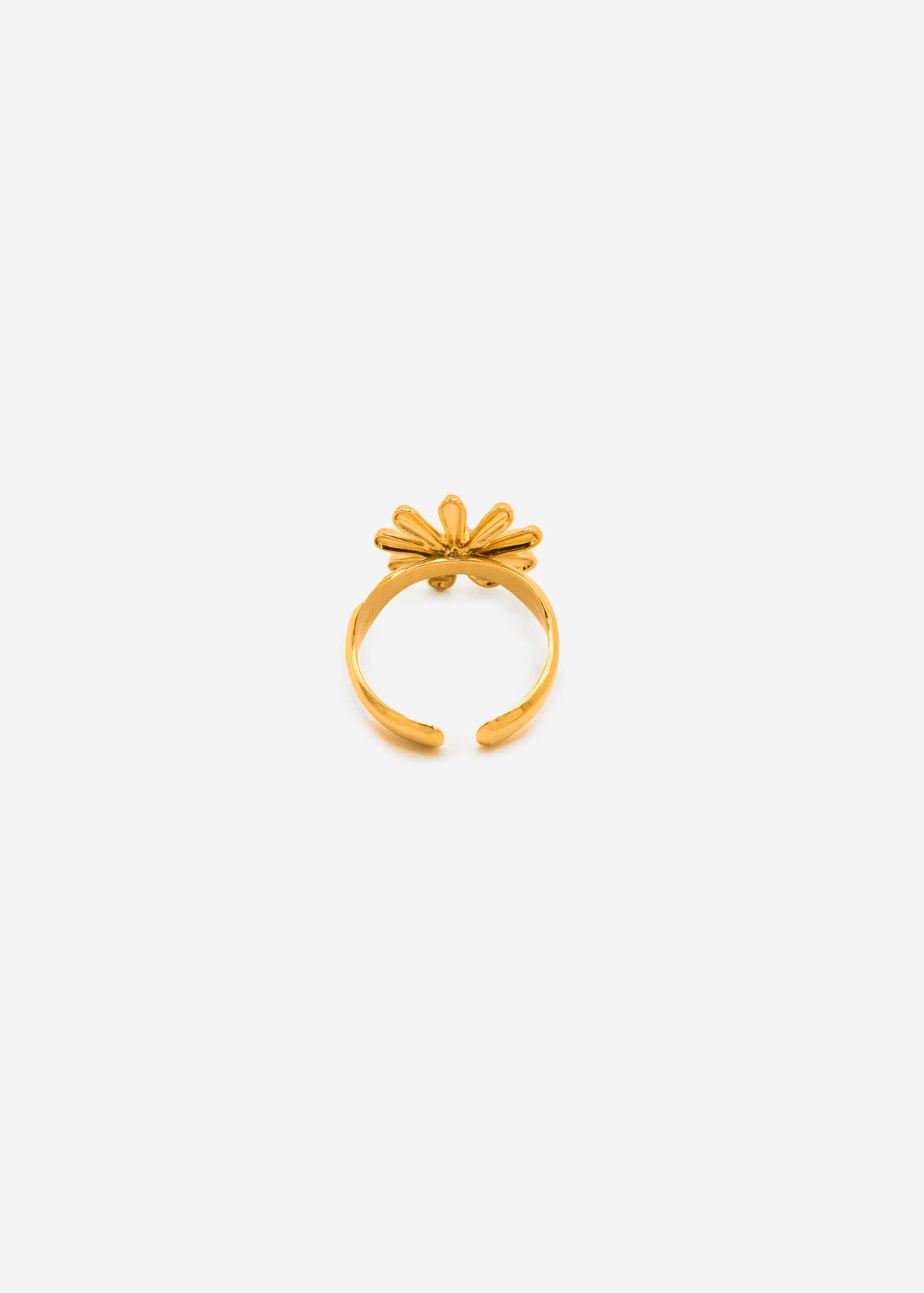 Ring with flower - gold