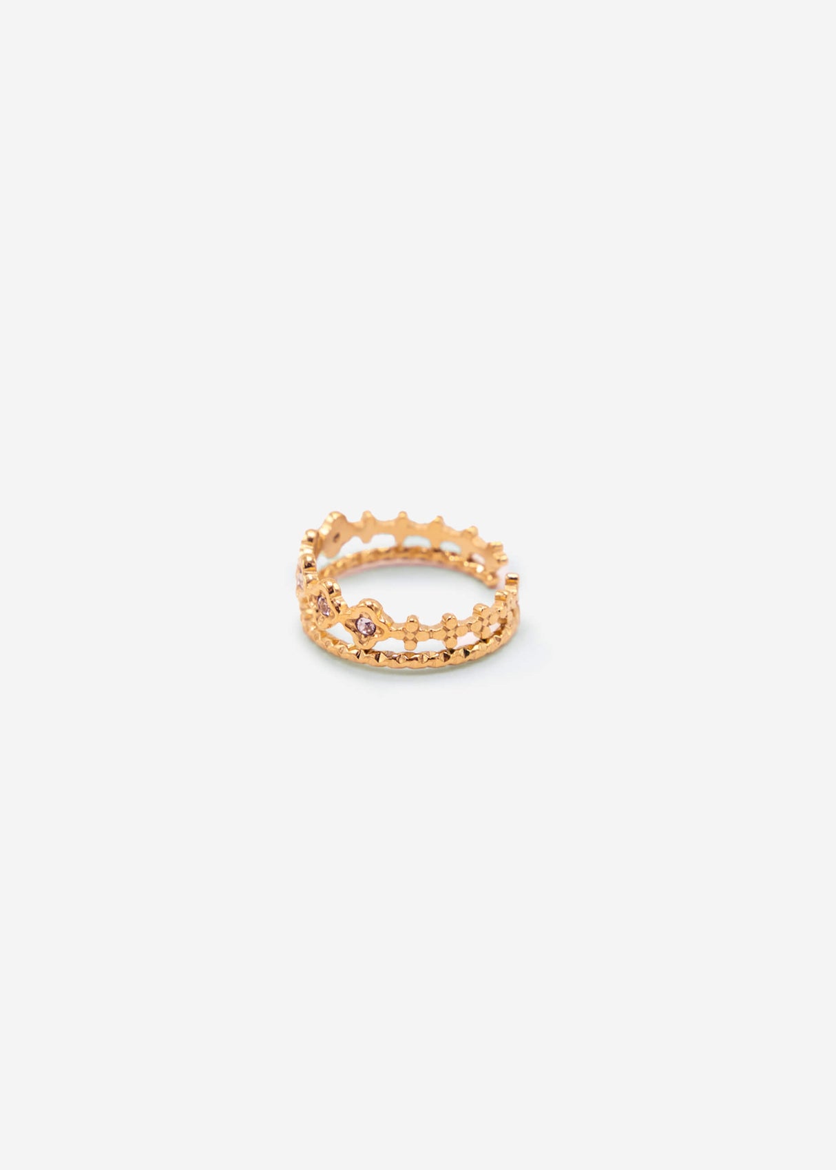 Ring with gemstones - gold
