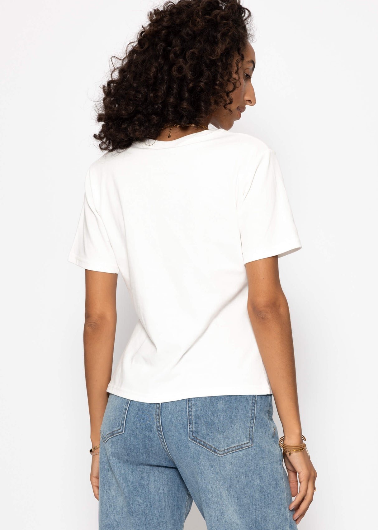 Round neck T-shirt - off-white