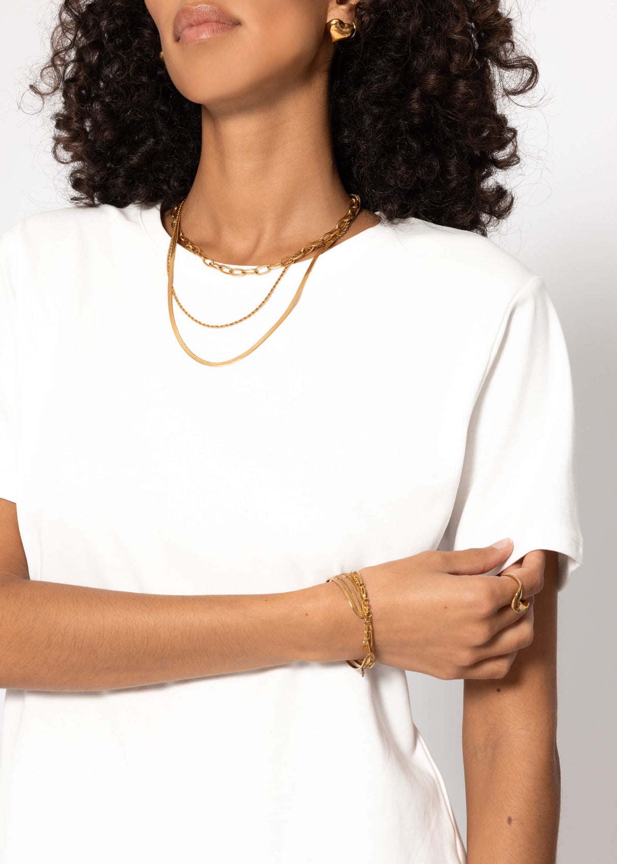 Round neck T-shirt - off-white