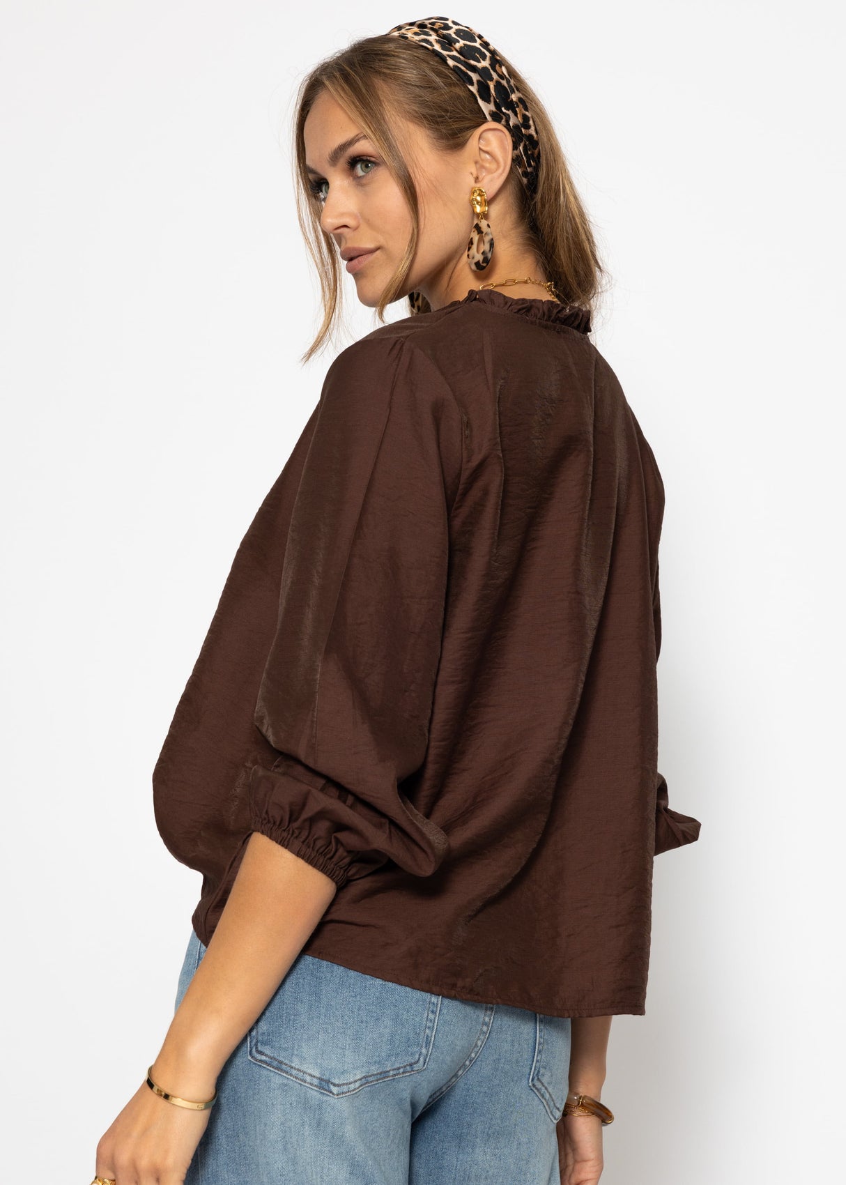 Schlupfbluse - braun