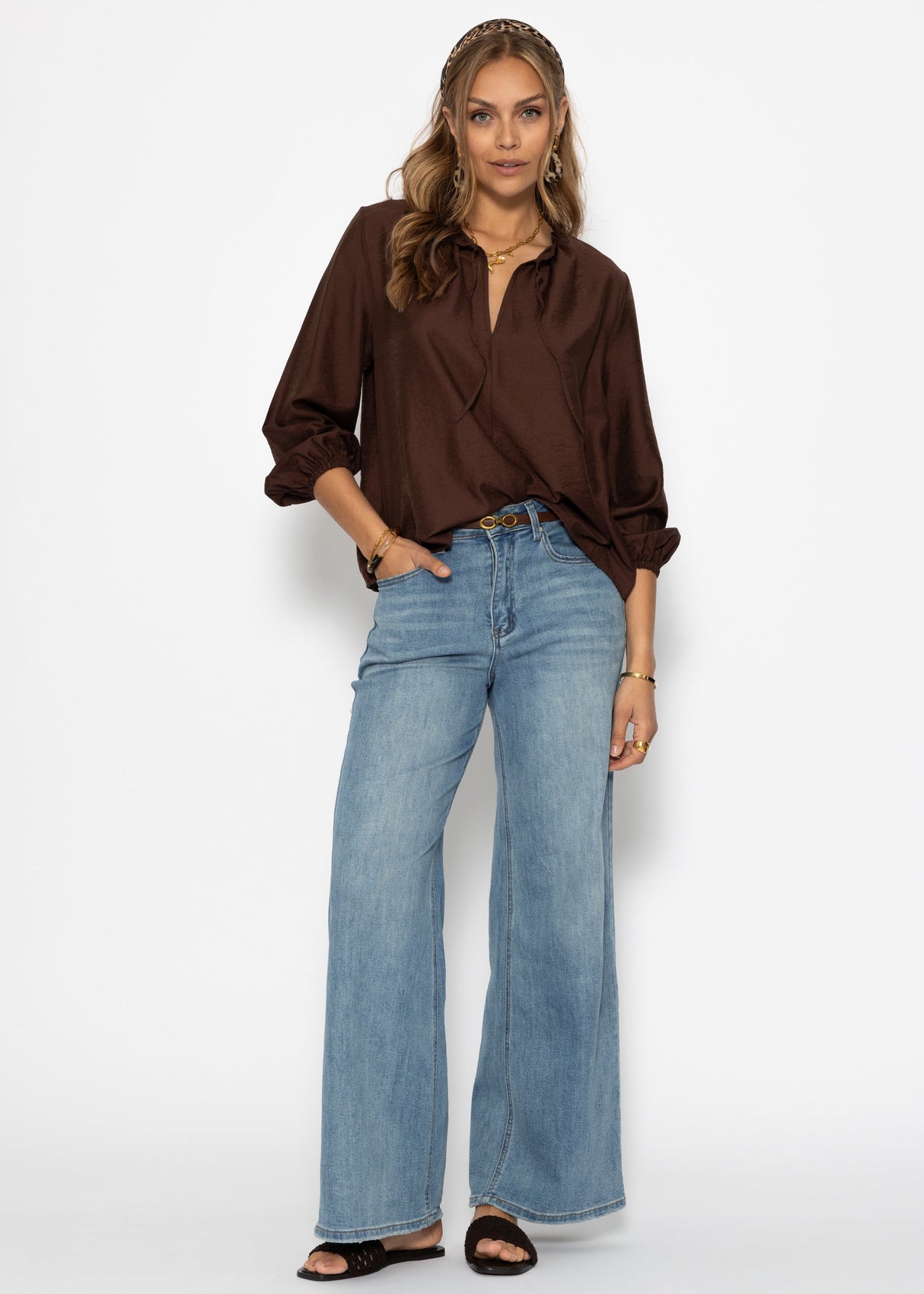 Schlupfbluse - braun