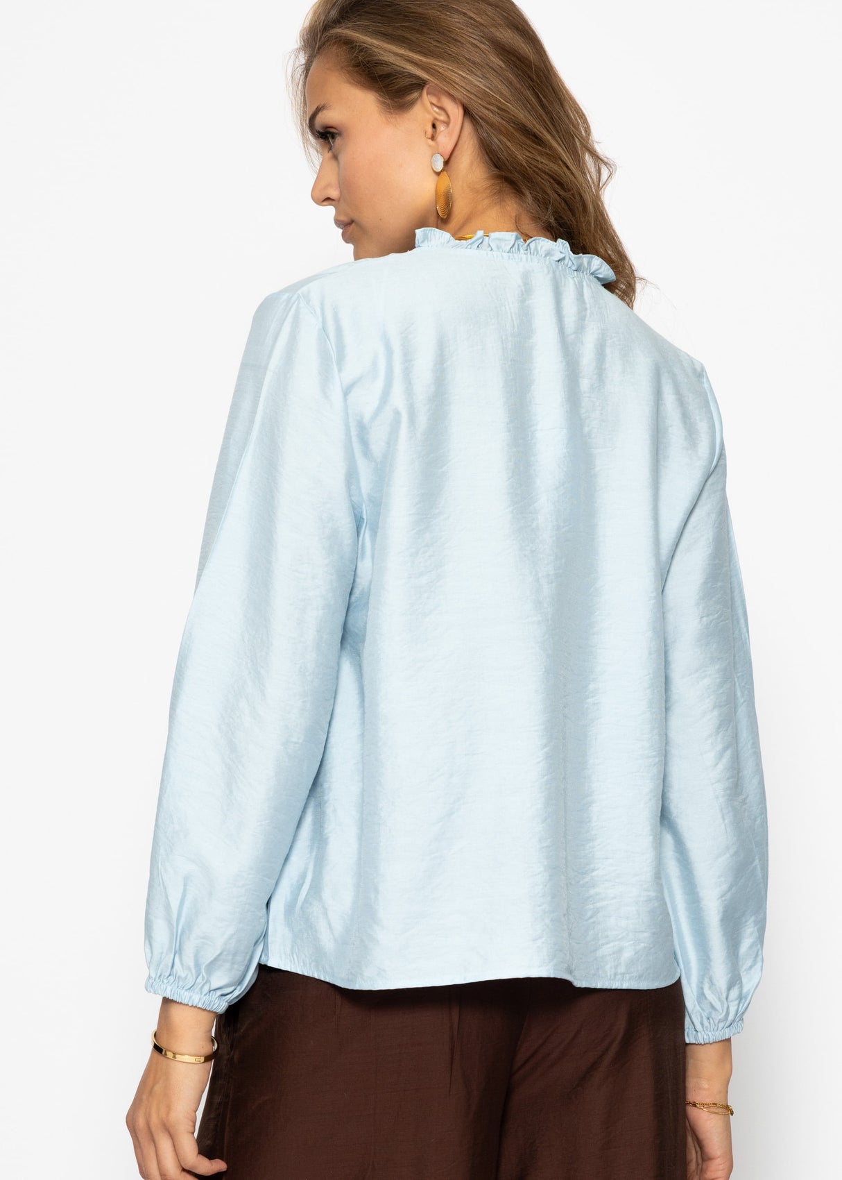 Schlupfbluse - hellblau