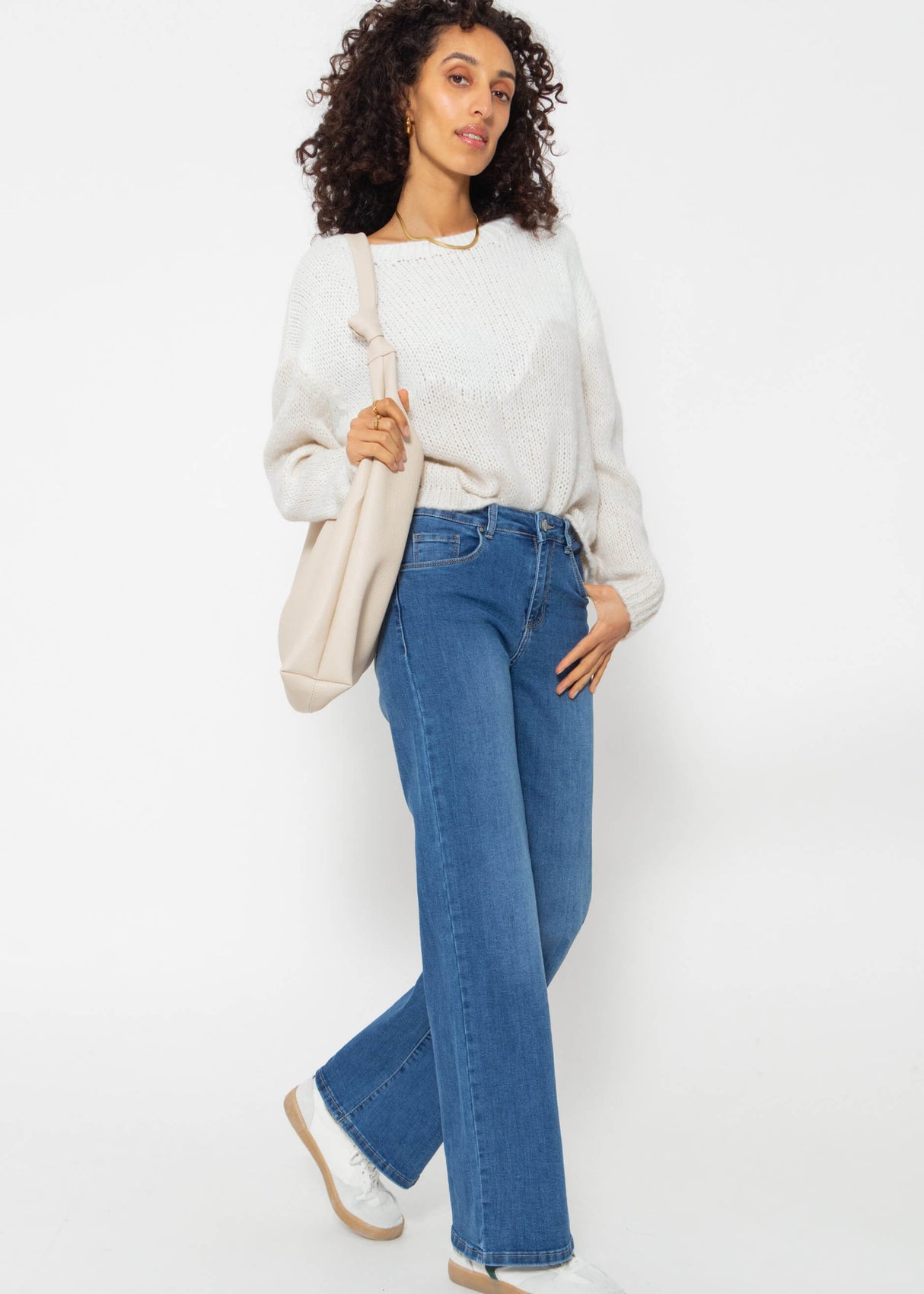 Shopper mit Knotendetail - beige