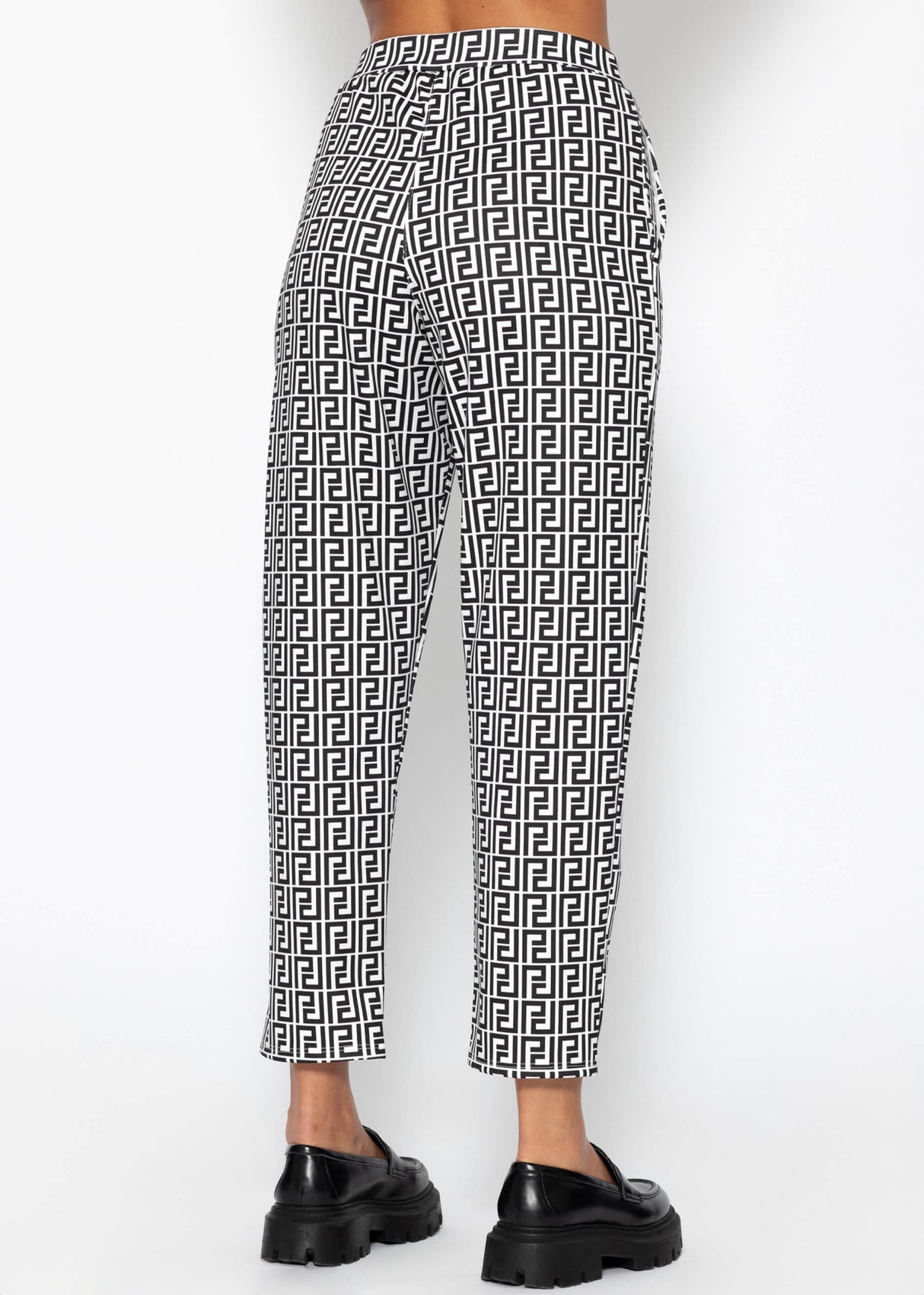 Soft trousers with print - off-white