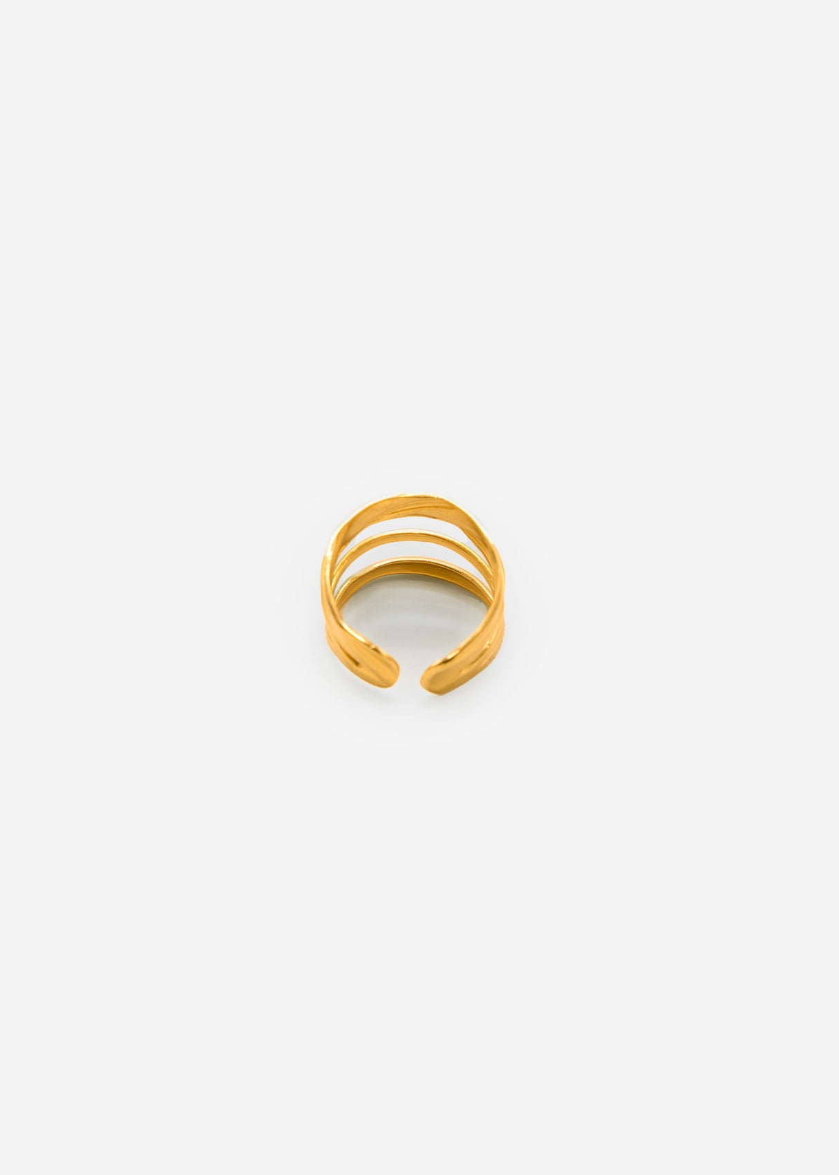 Stacking ring with texture - gold