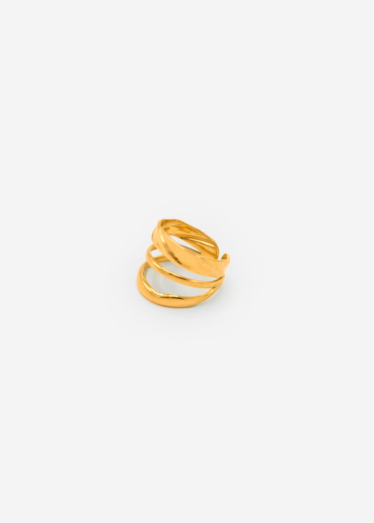 Stacking ring with texture - gold