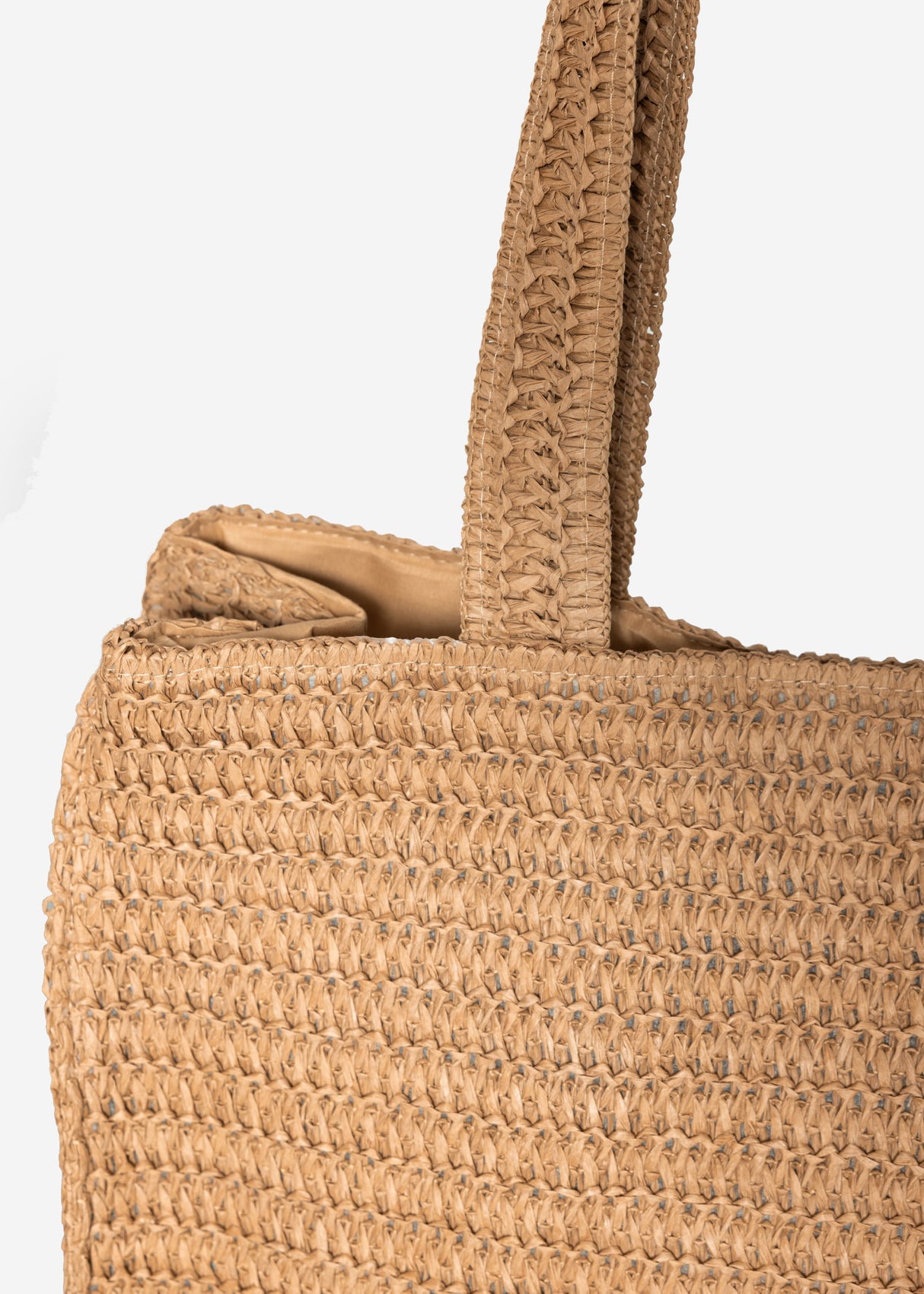 Strandtasche aus Bast - beige