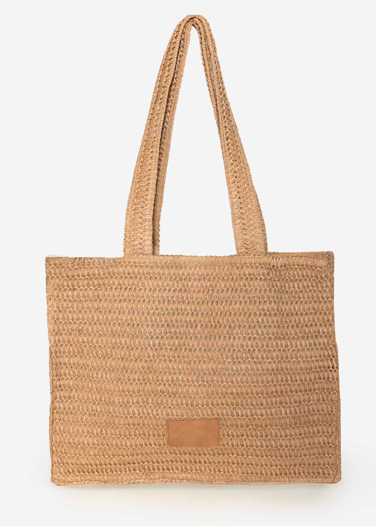 Strandtasche aus Bast - beige