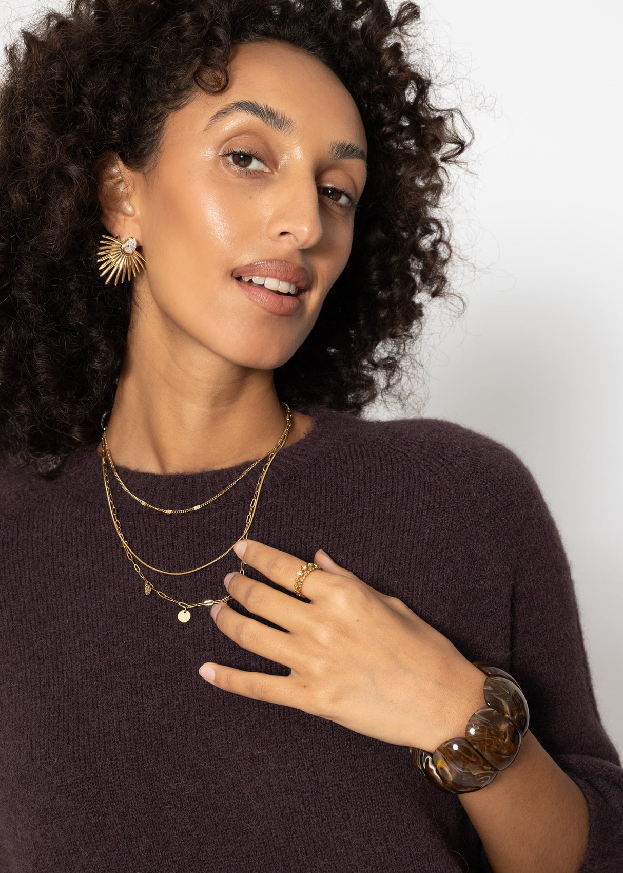 Knit top - dark brown