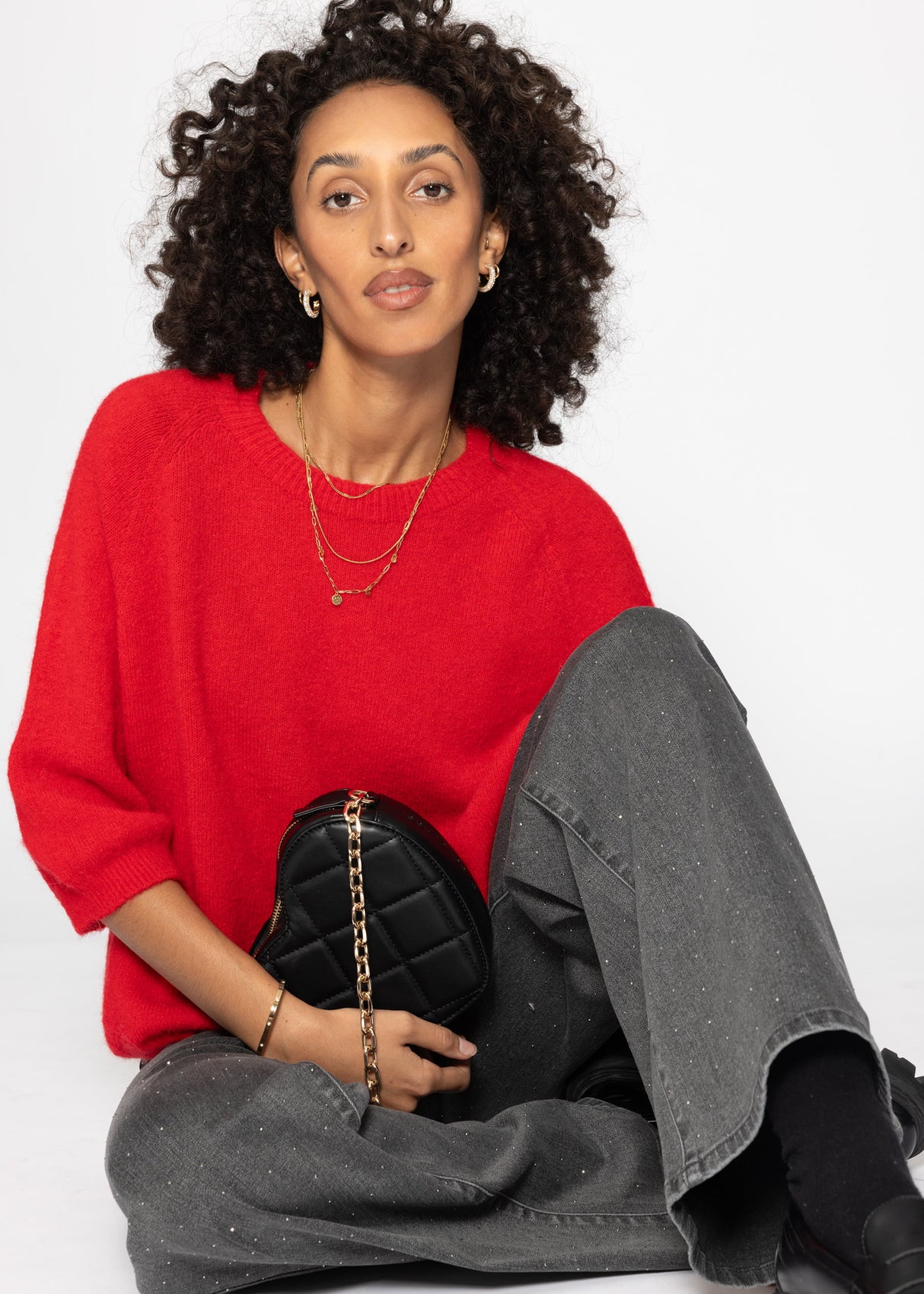 Strickoberteil - rot