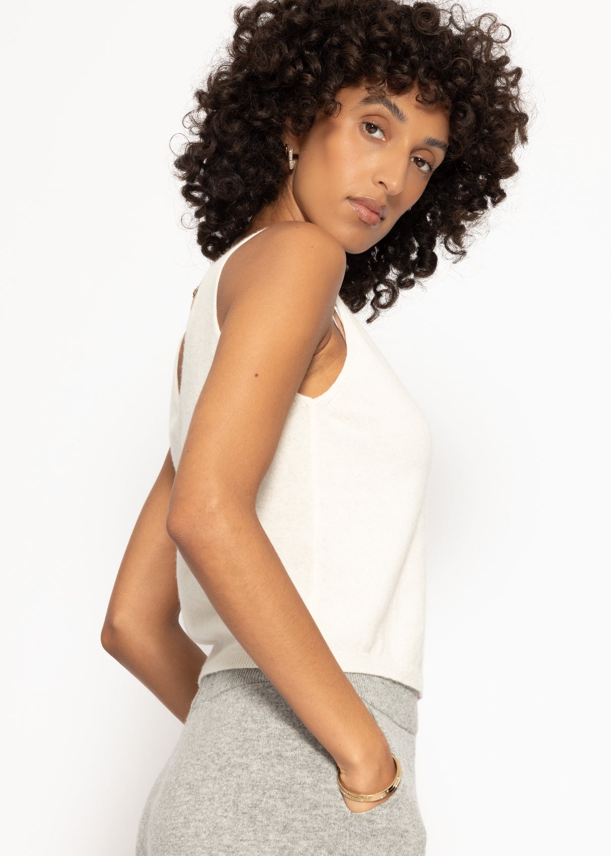 Stricktop mit Kaschmir - offwhite