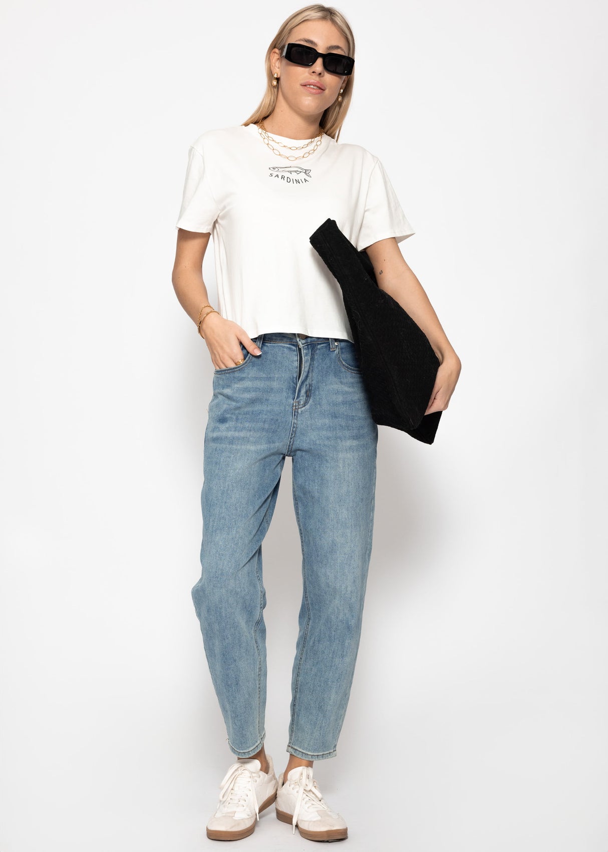 T-Shirt mit Sardinia Print - offwhite