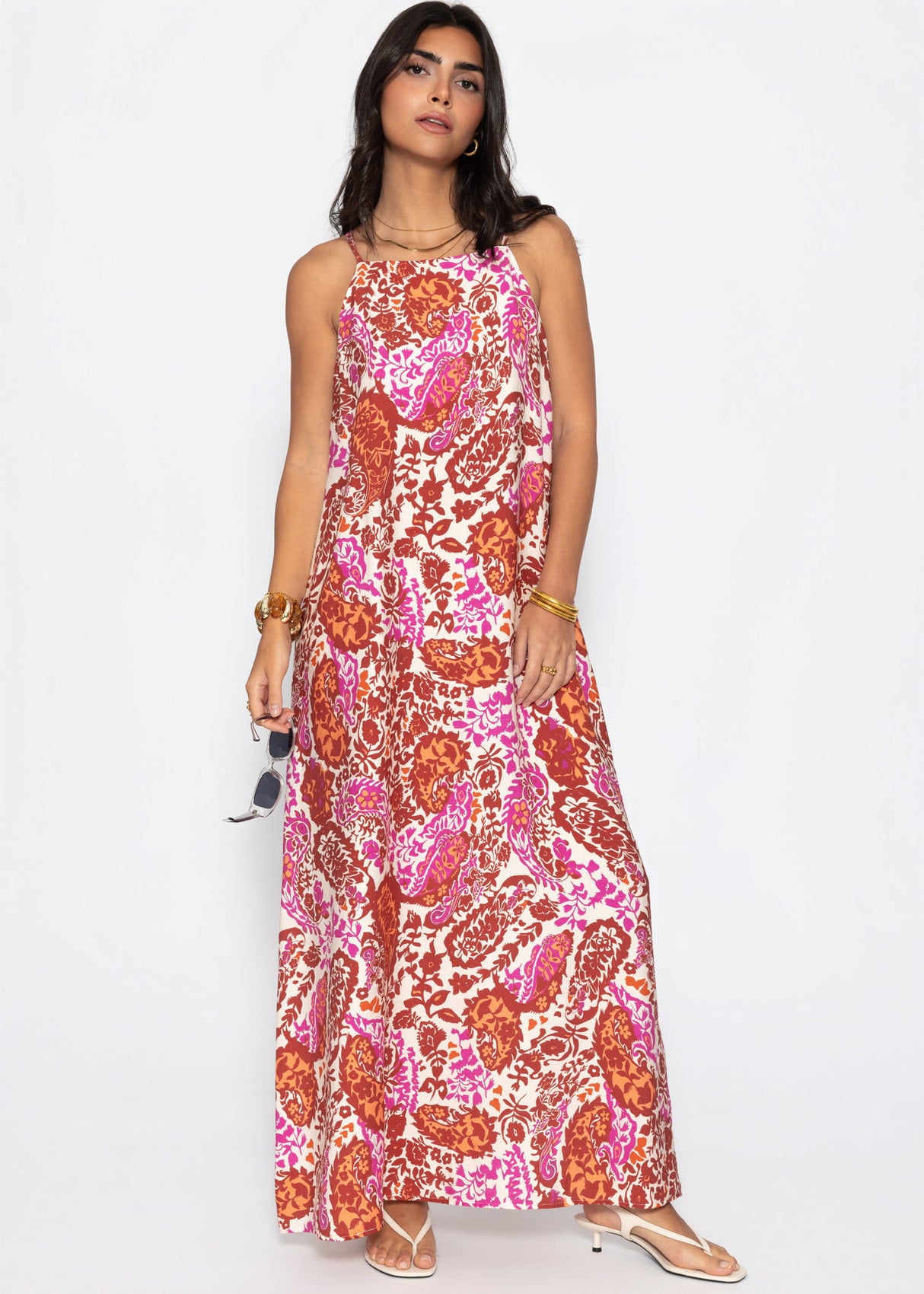 Tall: Maxikleid mit Paisleymuster - beere