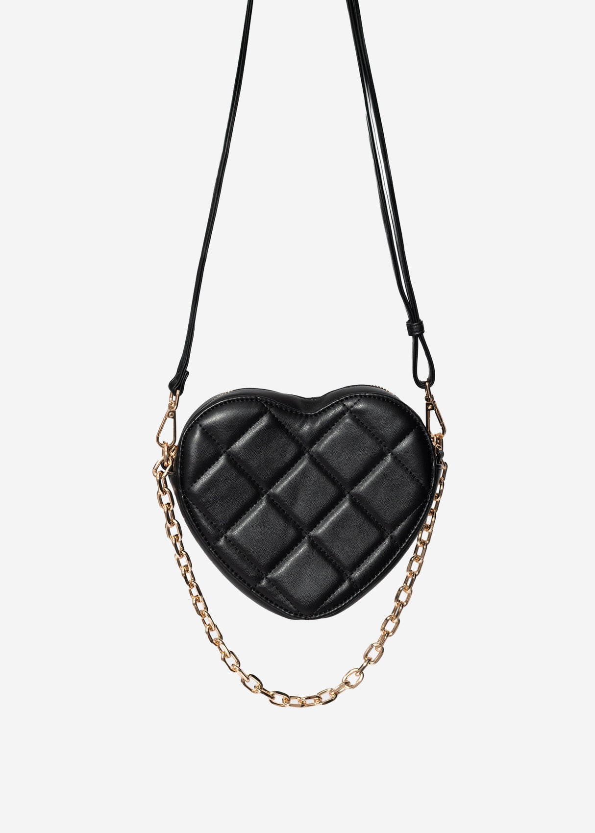 Heart-shaped bag - black