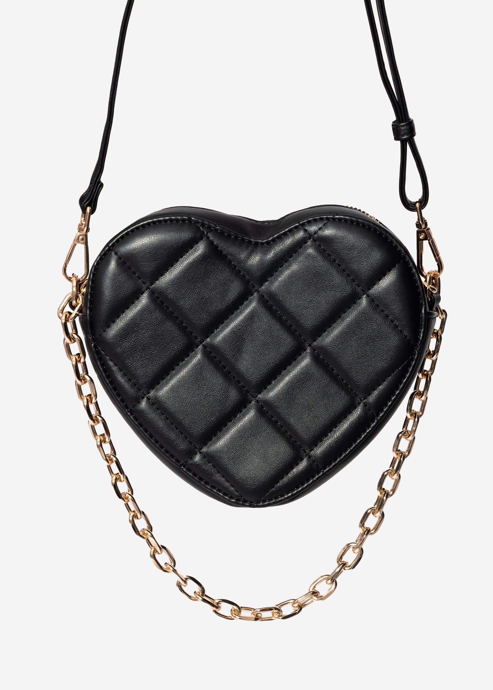 Heart-shaped bag - black
