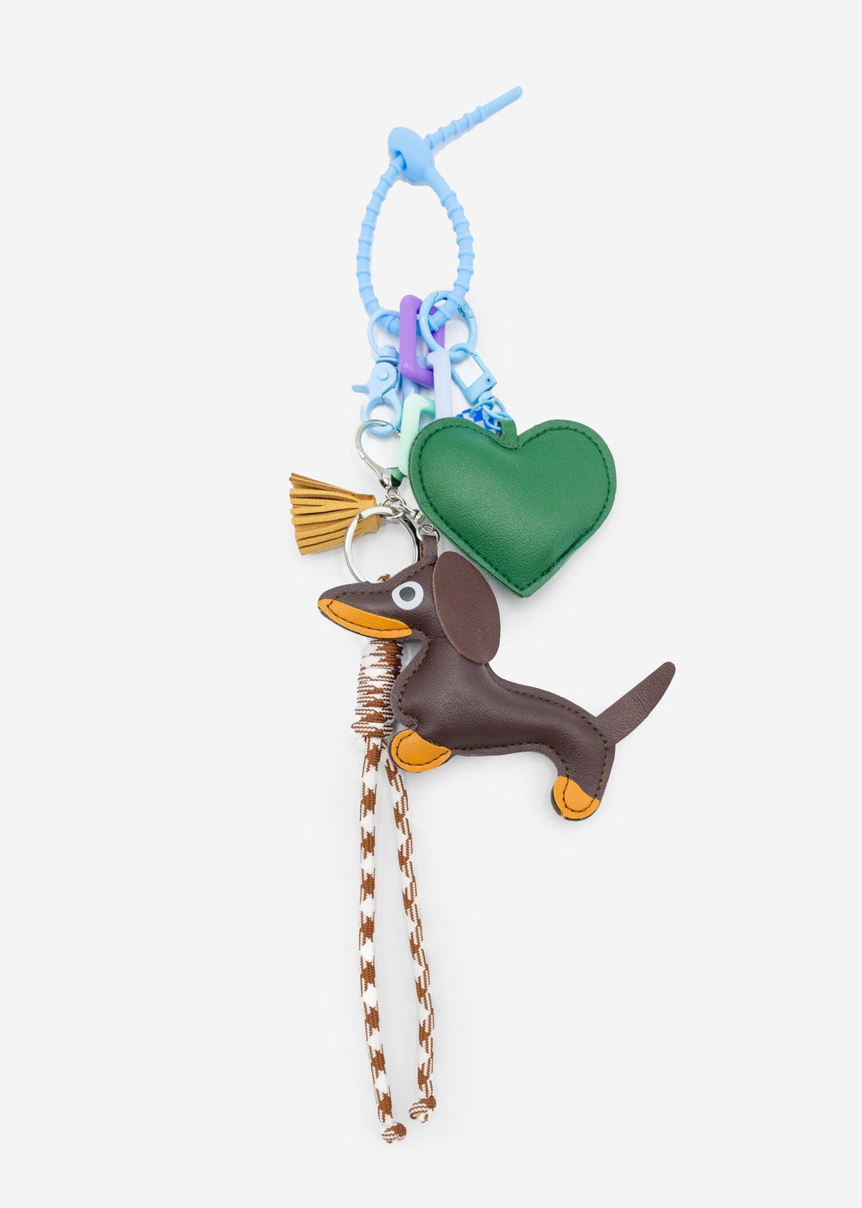 Taschenanhänger Set mit Dackel - braun