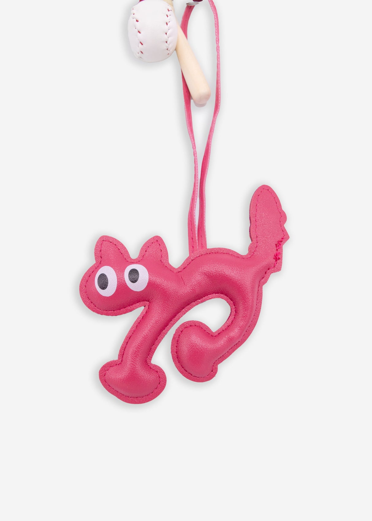 Taschenanhänger Set mit Katze und Herz - pink