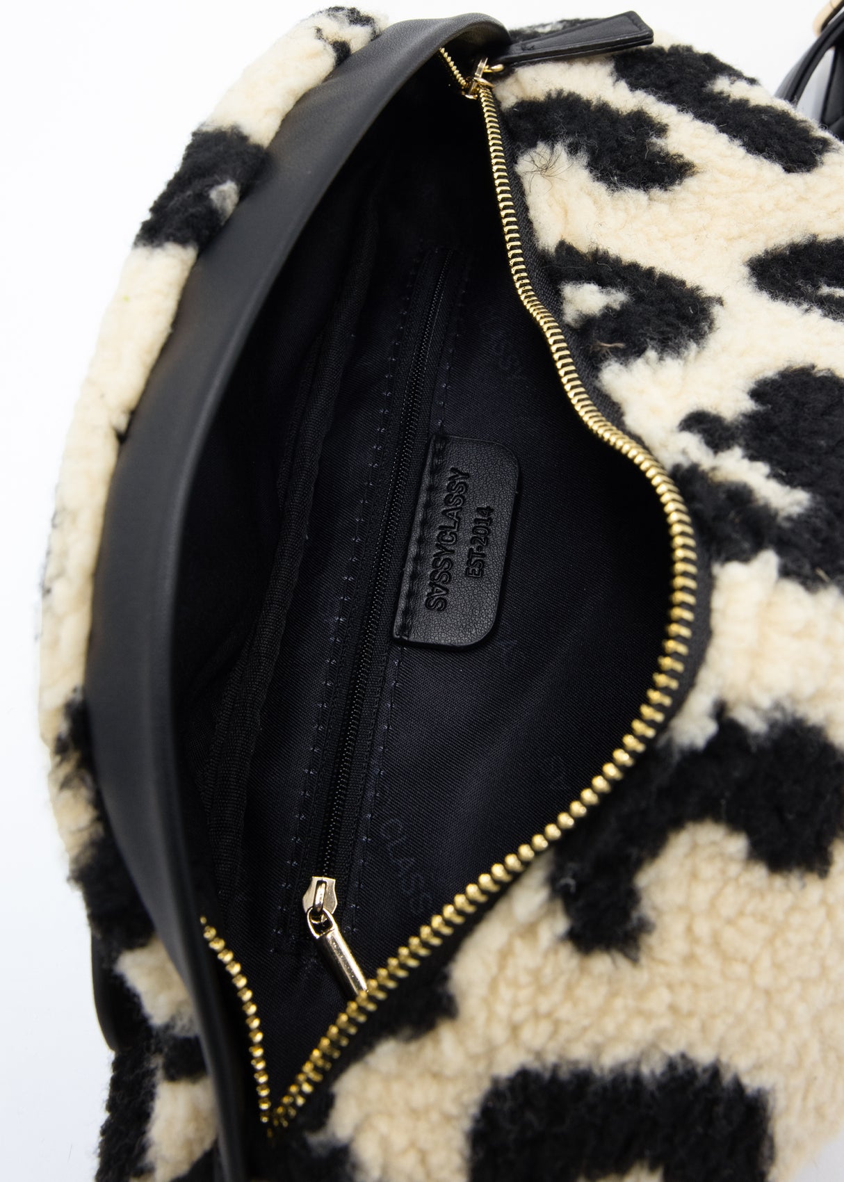 Teddy Umhängetasche mit Leoprint - beige