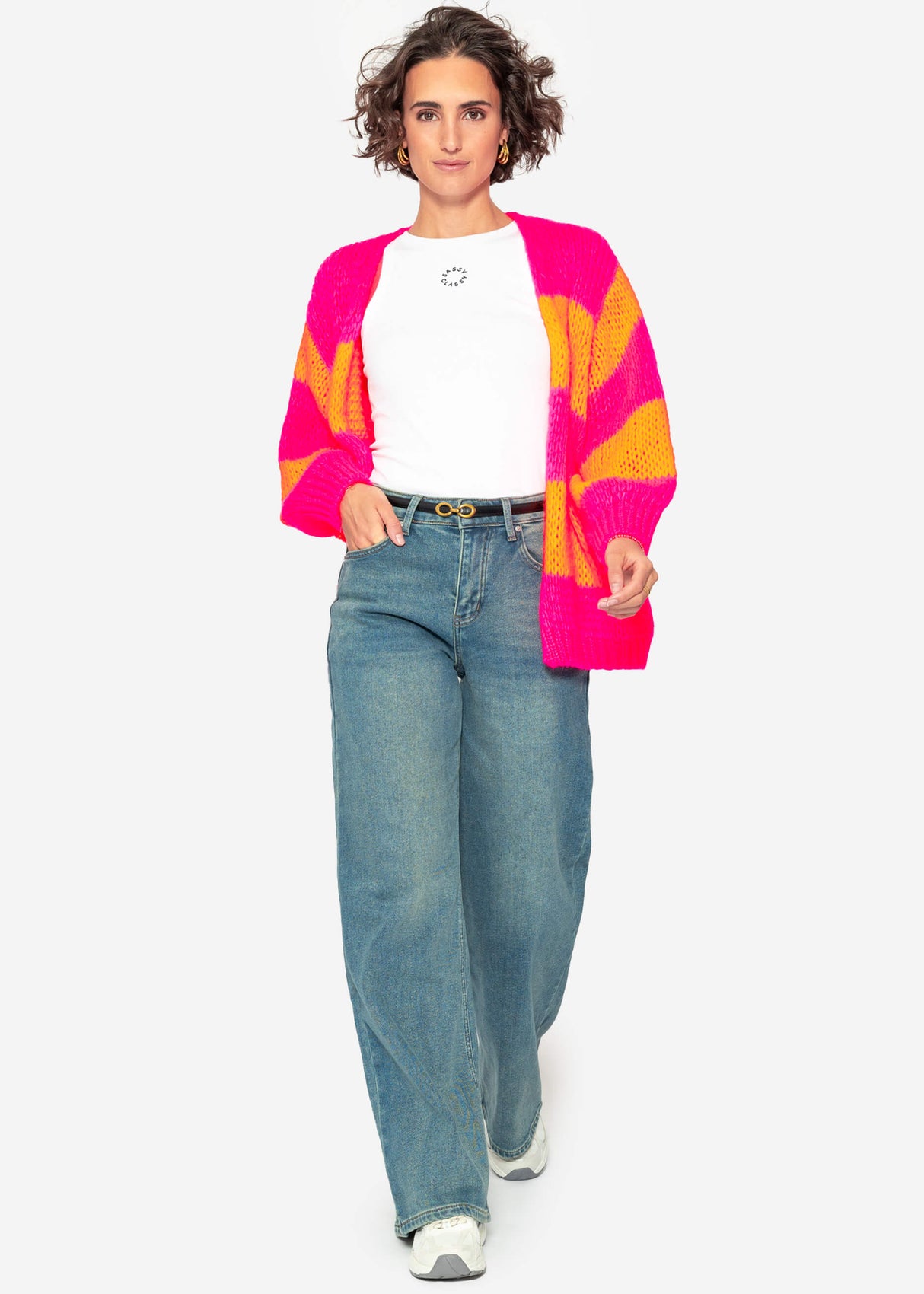 Thermal wide-leg jeans - blue