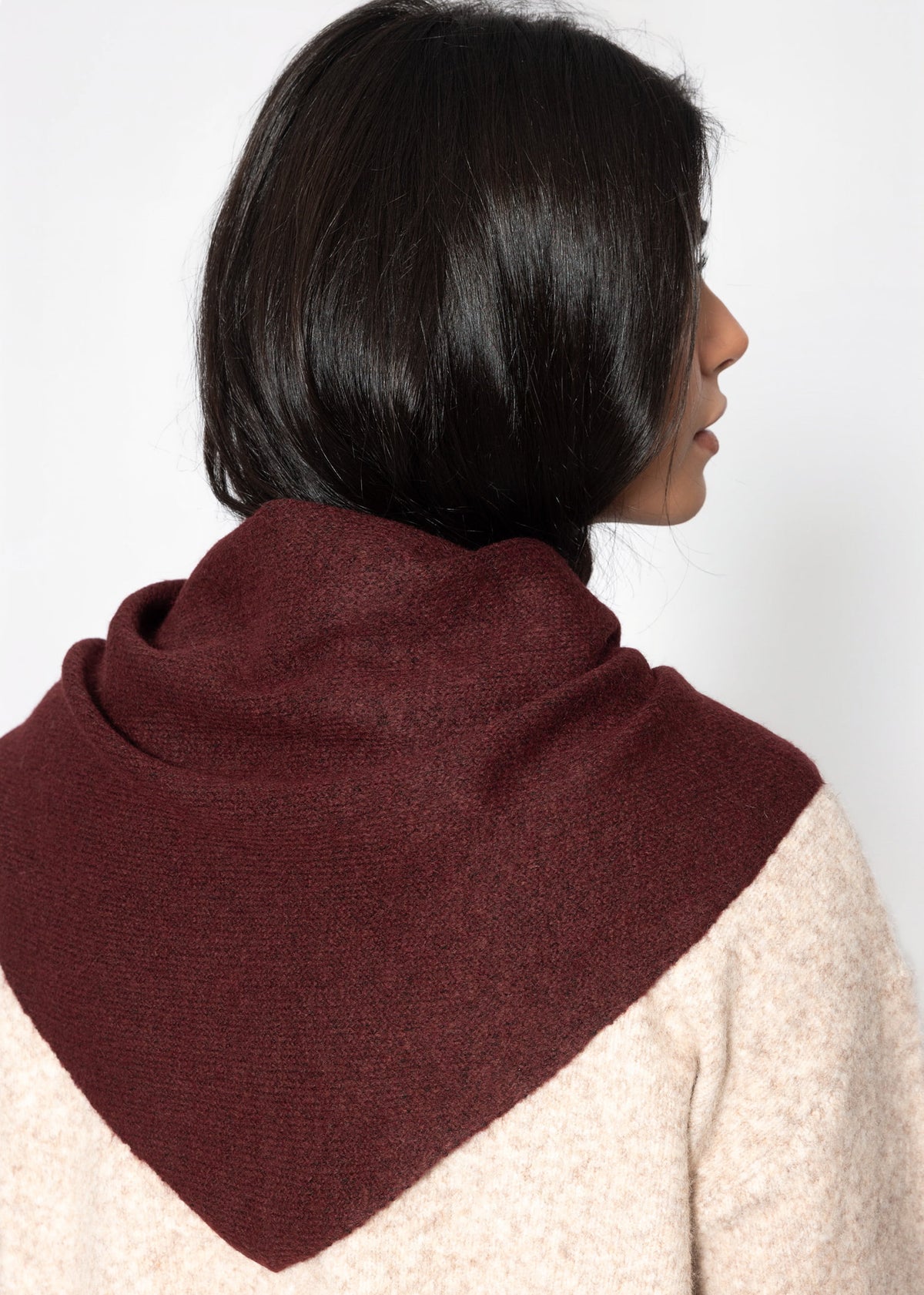Triangle Schal - burgundy