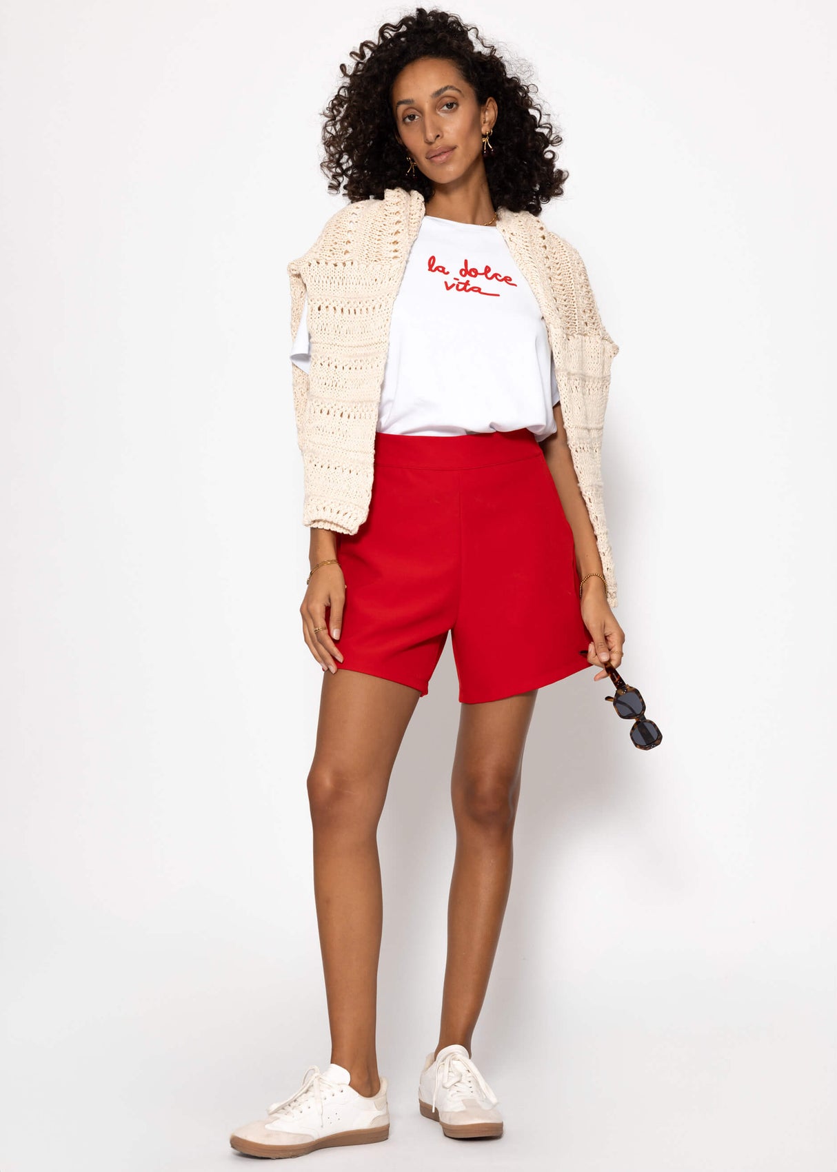 T-shirt with LA DOLCE VITA print - white