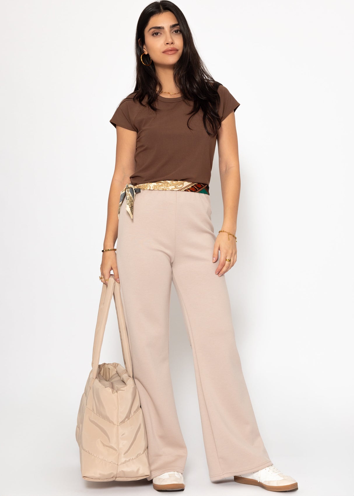 T-shirt with raglan seam - brown