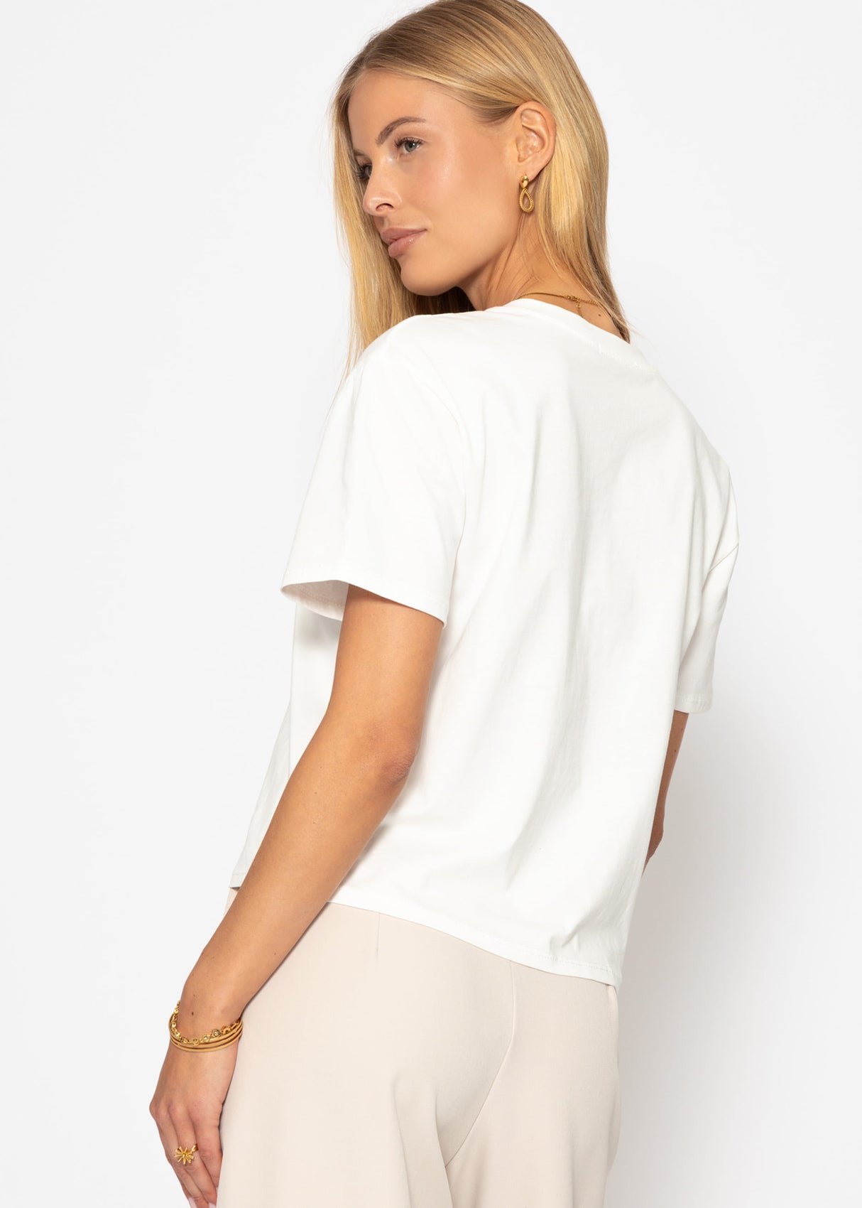 T-Shirt mit Tulum Print - offwhite