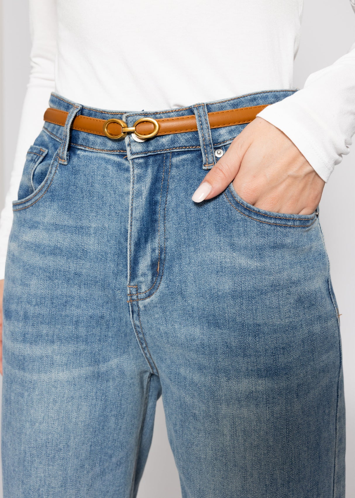 Verstellbarer Gürtel - camel