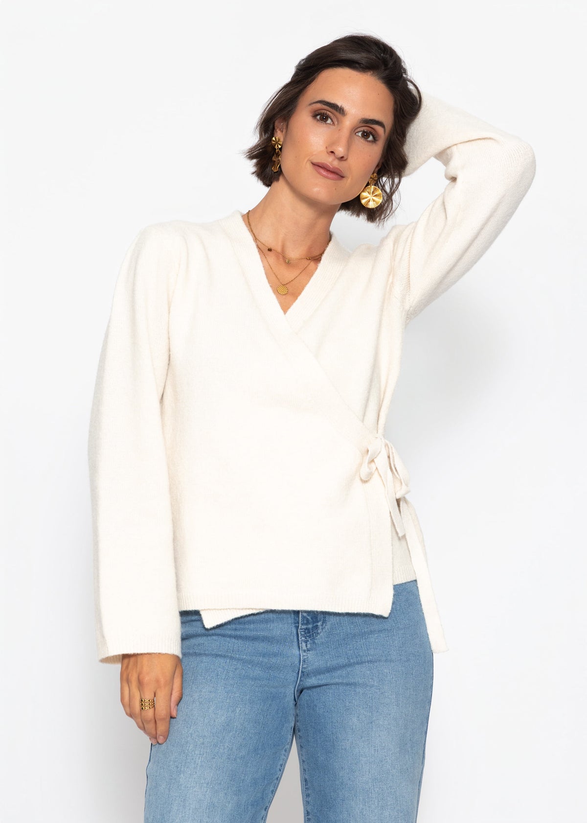 Wickelcardigan - offwhite
