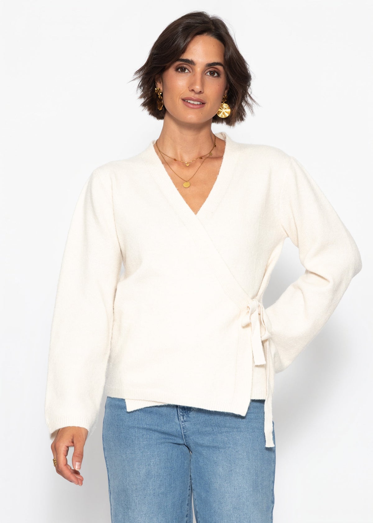 Wickelcardigan - offwhite