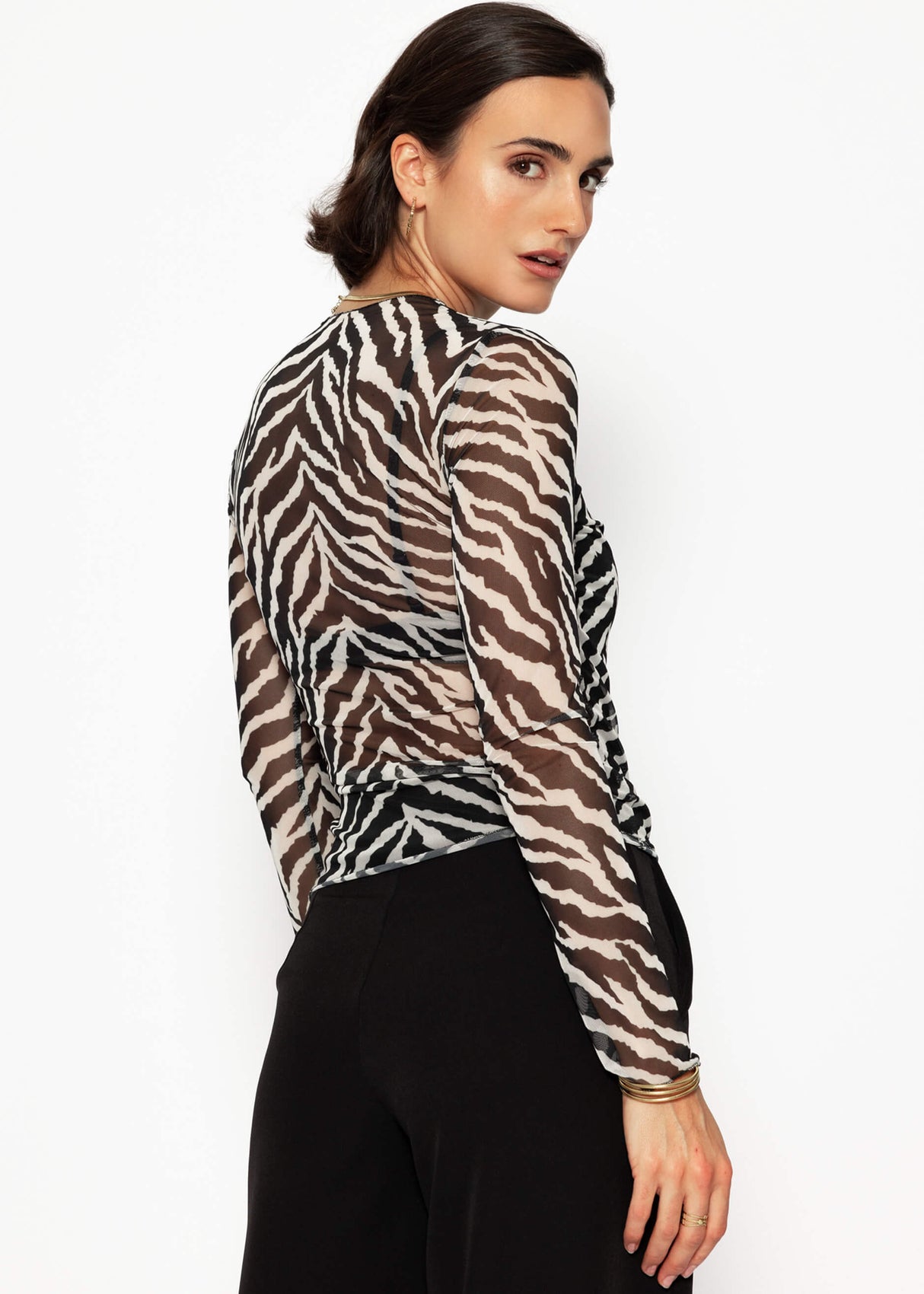 Zebra Mesh Shirt - black
